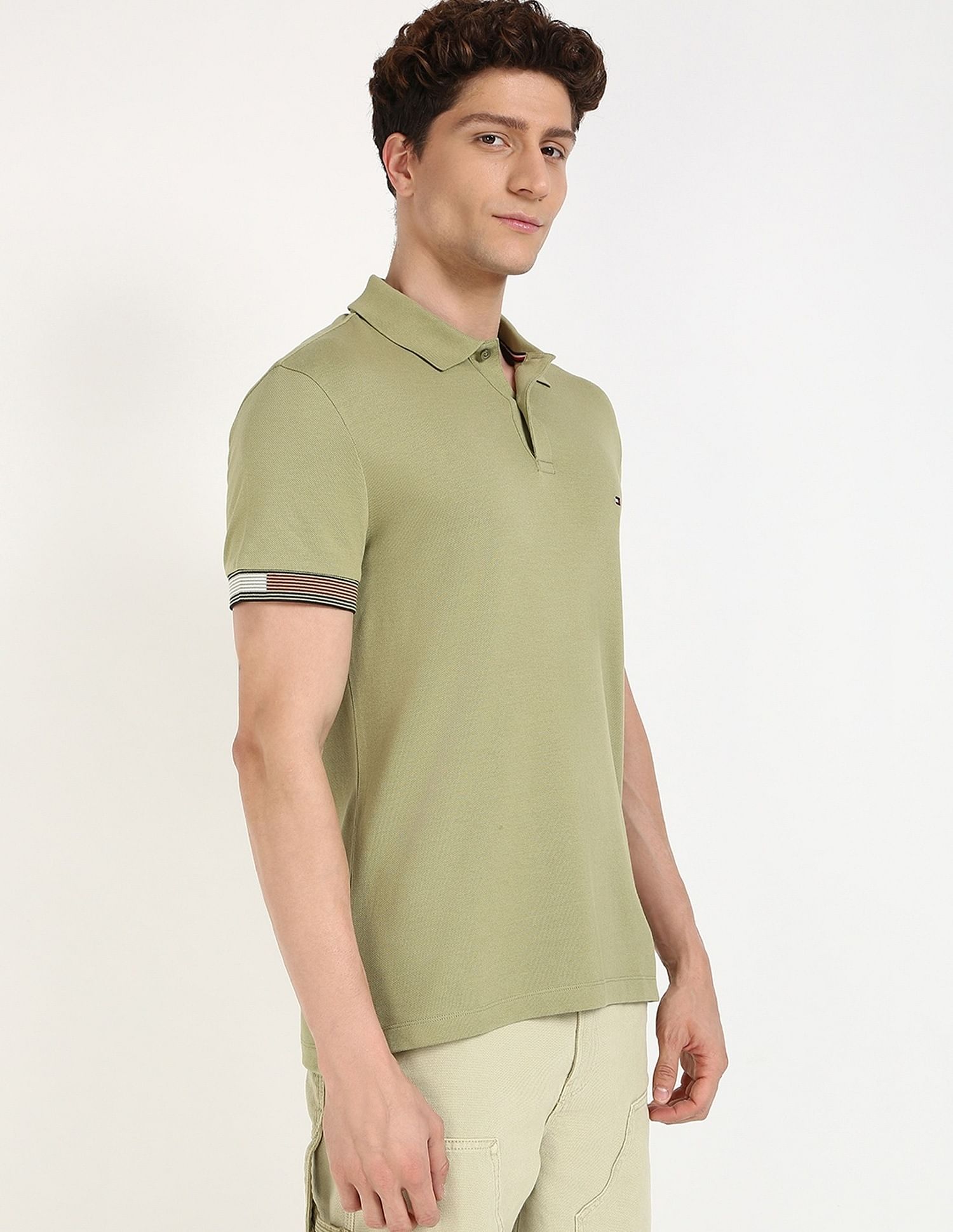 Tommy Hilfiger Solid Slim-Fit Cotton Polo Shirt