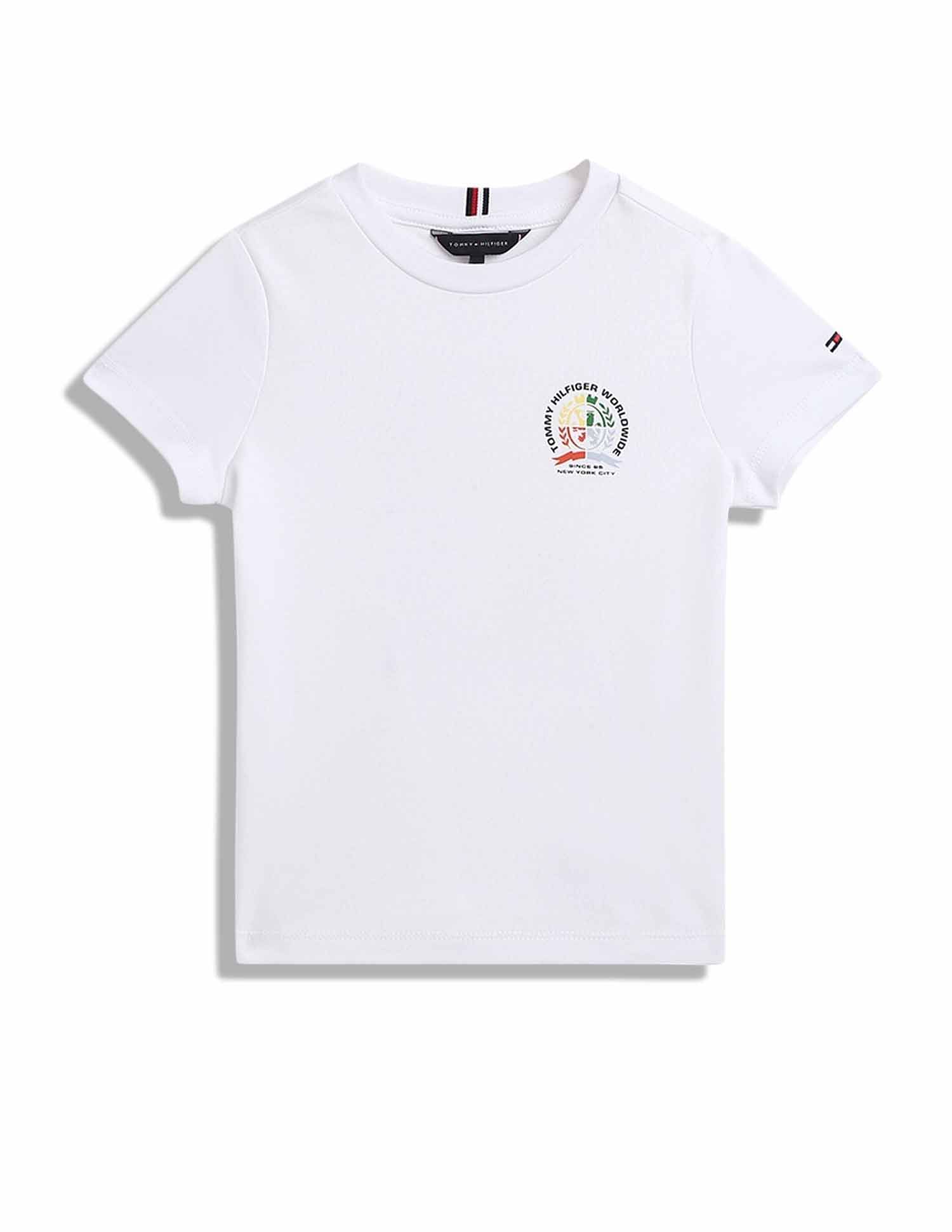 Tommy Hilfiger Kids Boys Logo Regular-Fit Cotton T-Shirt