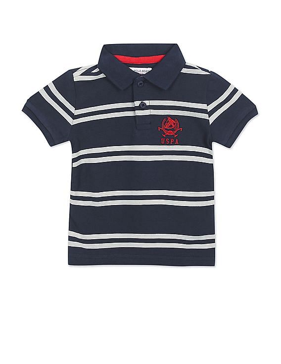 U.S. Polo Assn. Kids Boys Pique Striped Polo Shirt