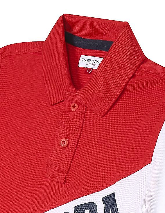 U.S. Polo Assn. Kids Boys Printed Cotton Polo Shirt