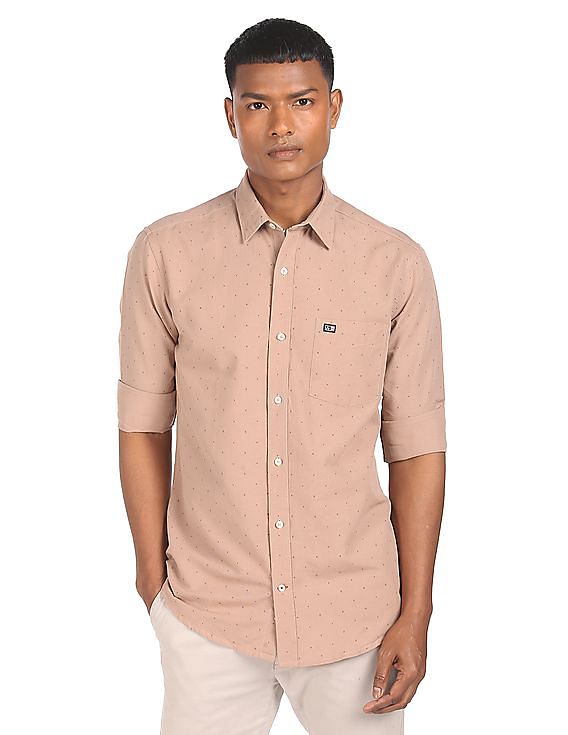 Buy Arrow Sports Spread Collar Printed Casual Shirt - NNNOW.com