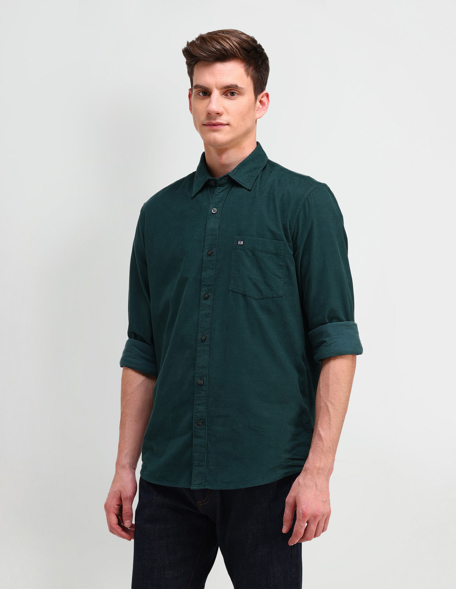 Arrow Sport Slim Fit Lightweight Corduroy Shirt