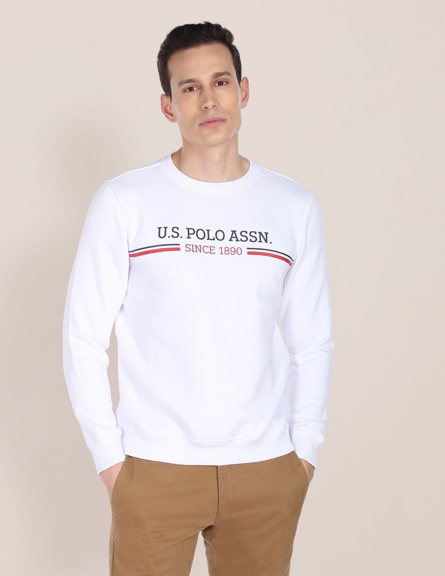 U.S. Polo Assn. Crew Neck Printed Logo Sweatshirt