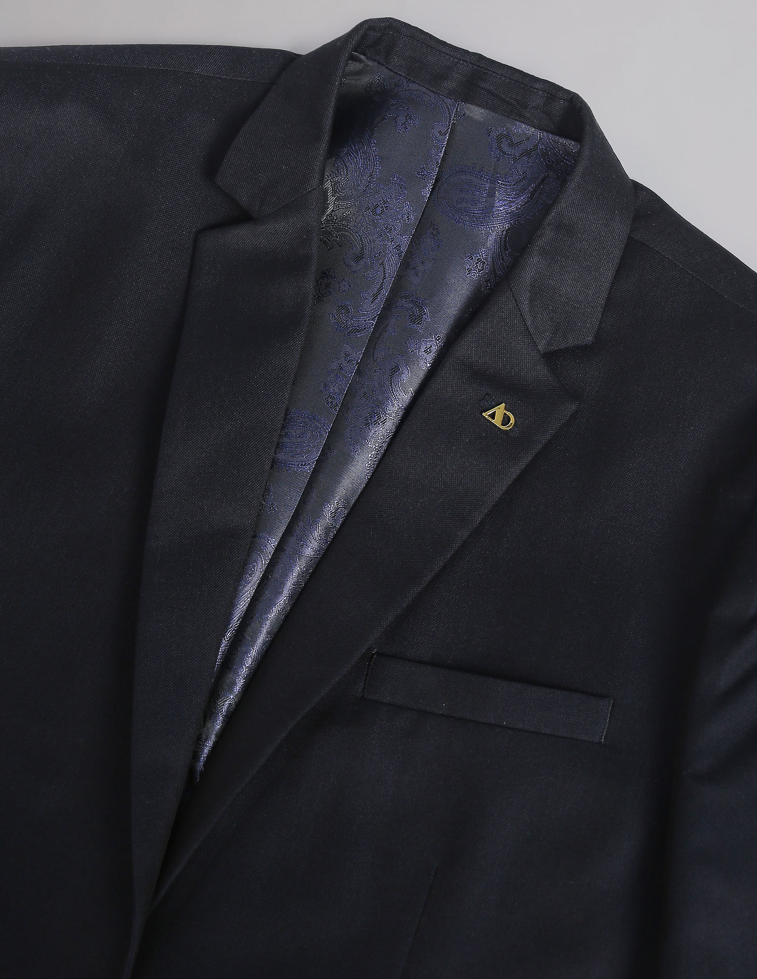 AD by Arvind Tailored Regular Fit Solid Two Piece Suit