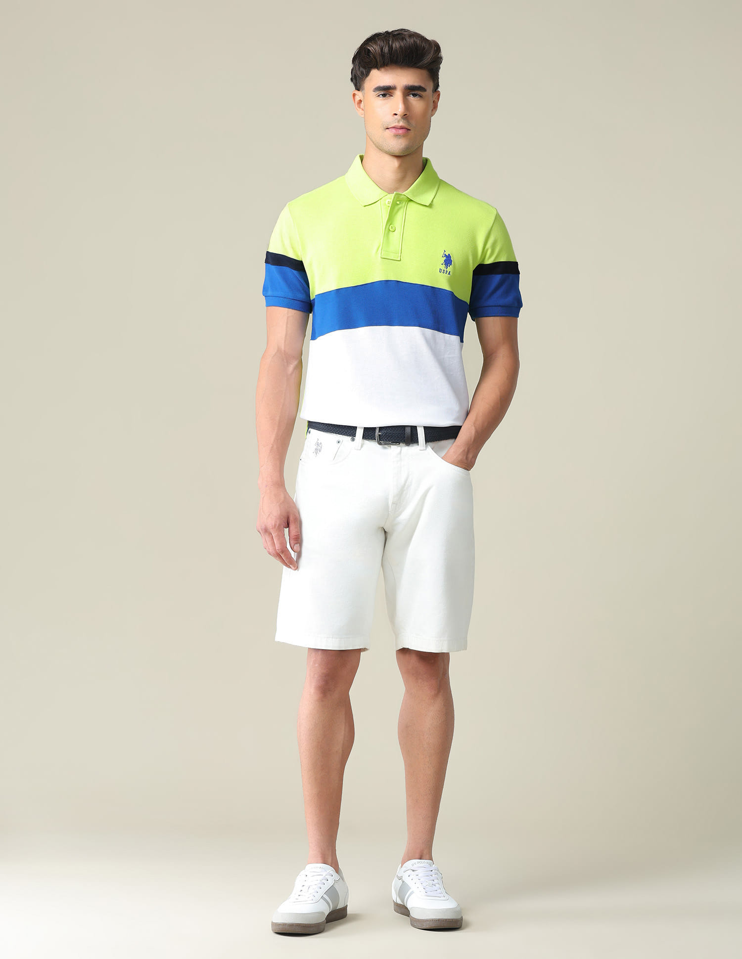 Buy U.S. Polo Assn. Colour Block Pique Polo Shirt - NNNOW.com