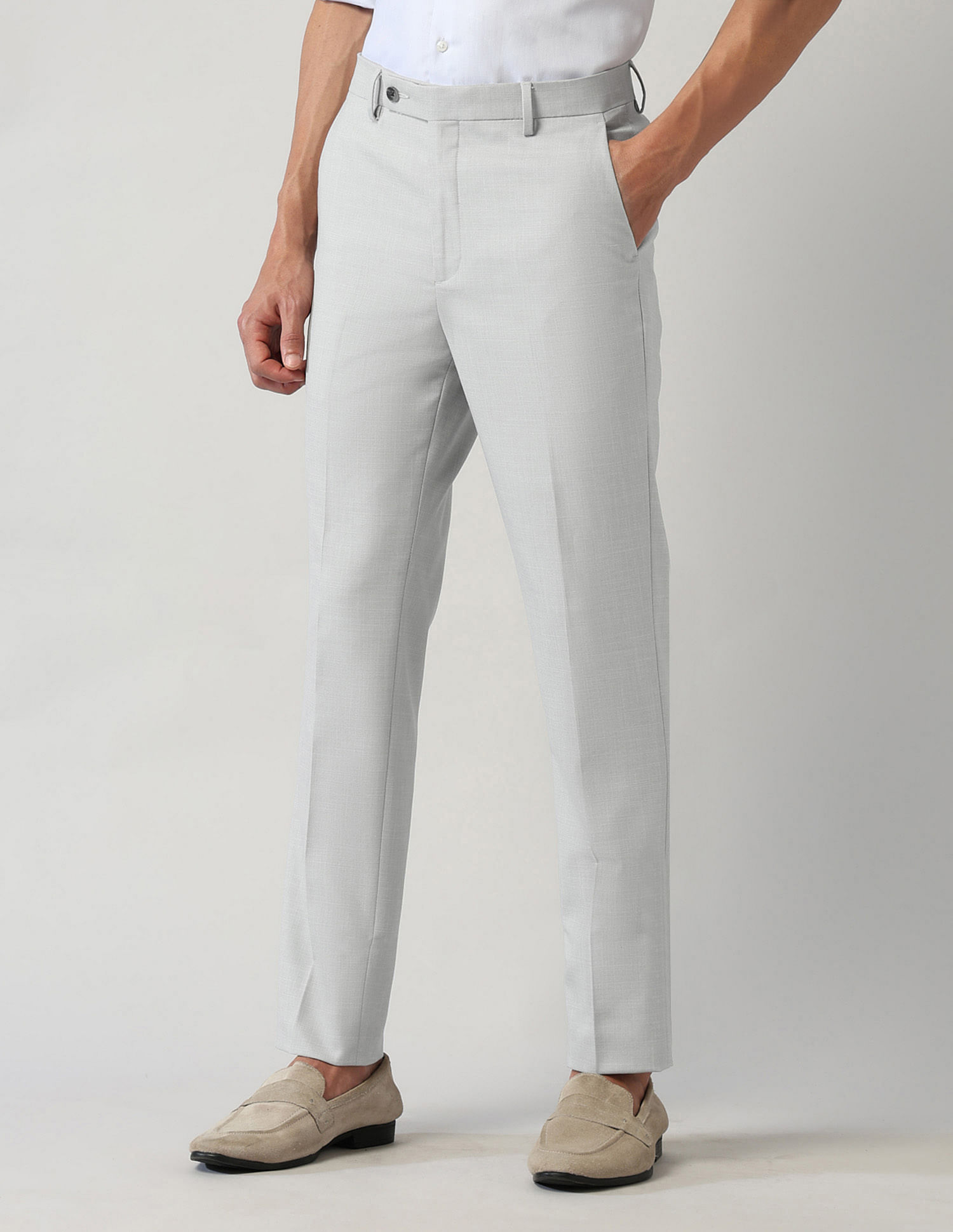 Arrow Slim Fit Dobby Weave Autoflex Trousers