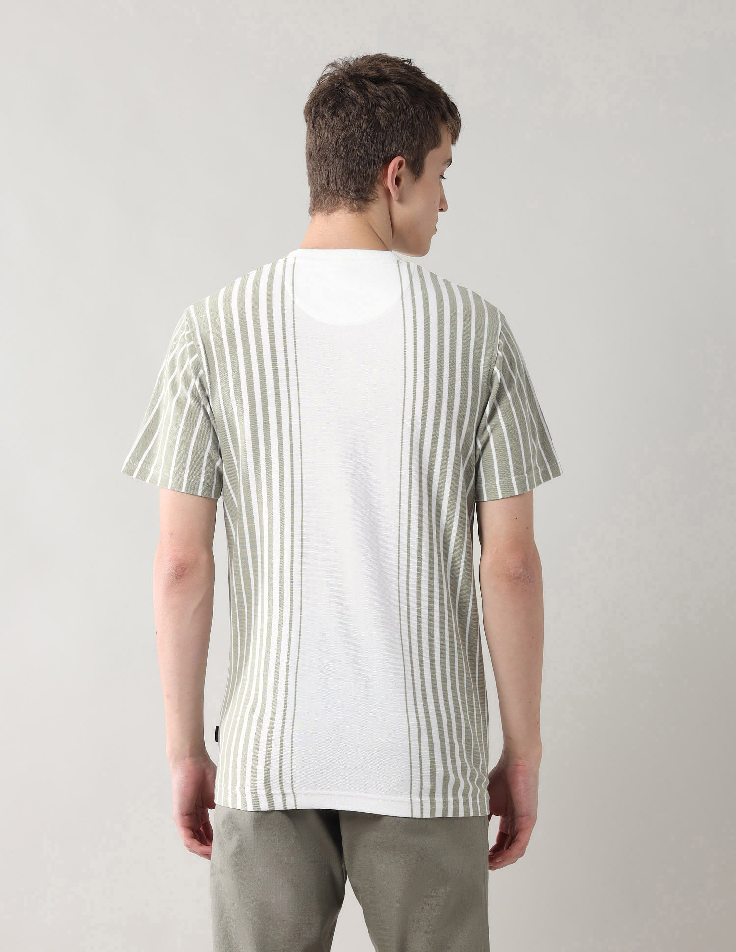 Arrow Sport Vertical Striped Spring Sorbet T-Shirt