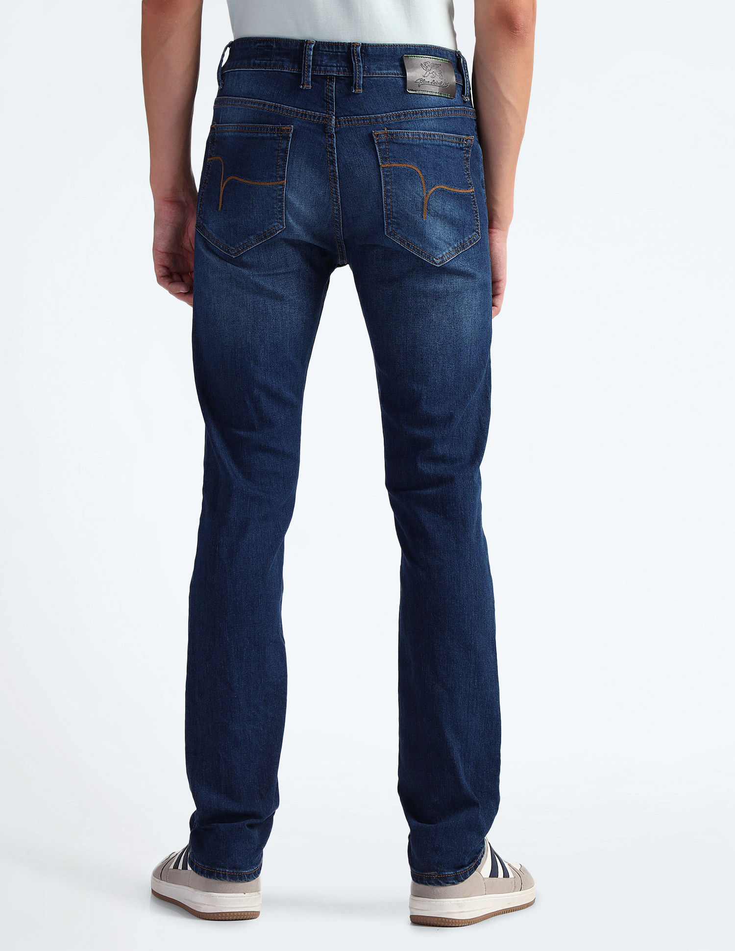 Flying Machine Mid Rise Slash Slim Tapered Fit Jeans