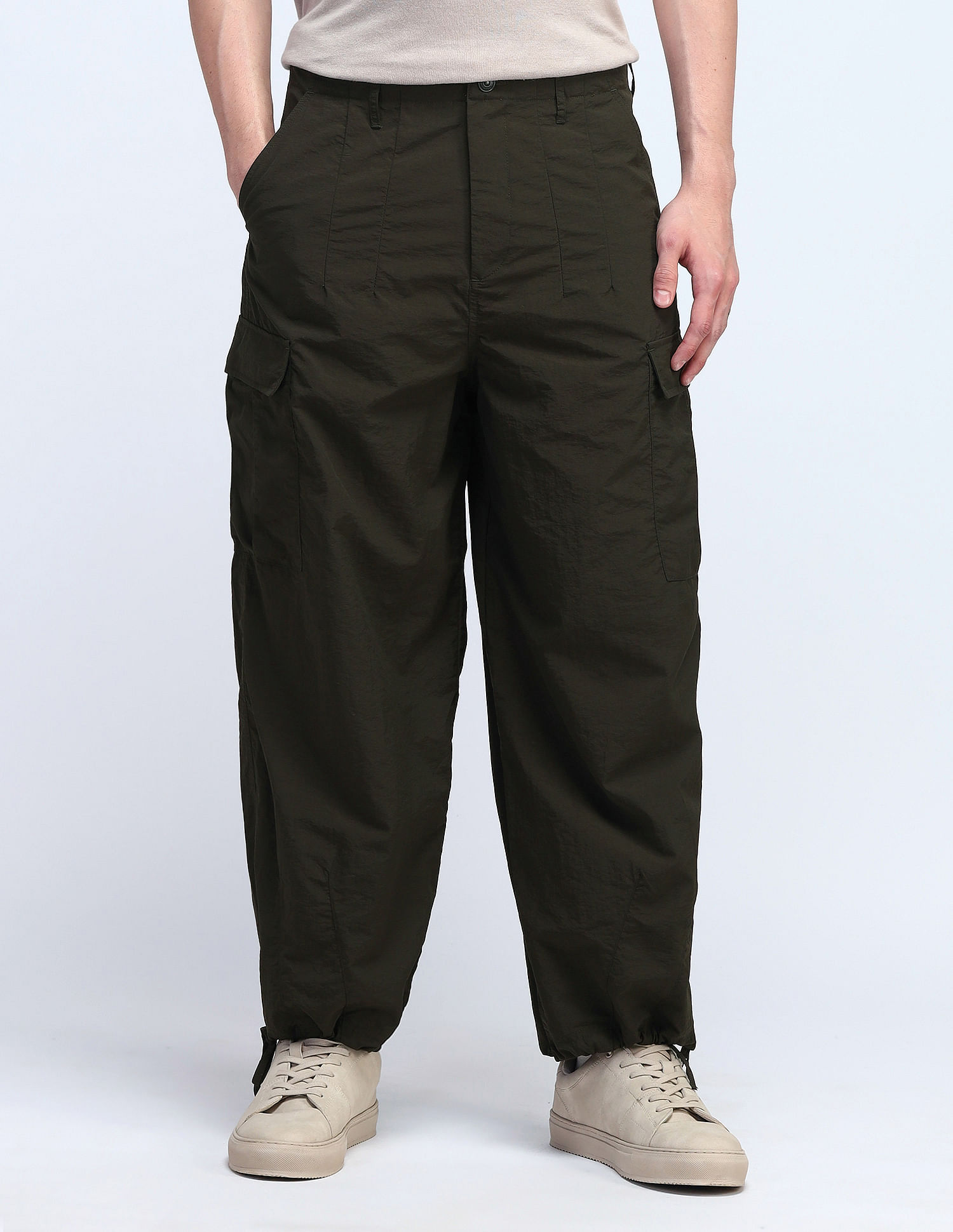 Flying Machine Cobain Loose Fit Mid Rise Cargos