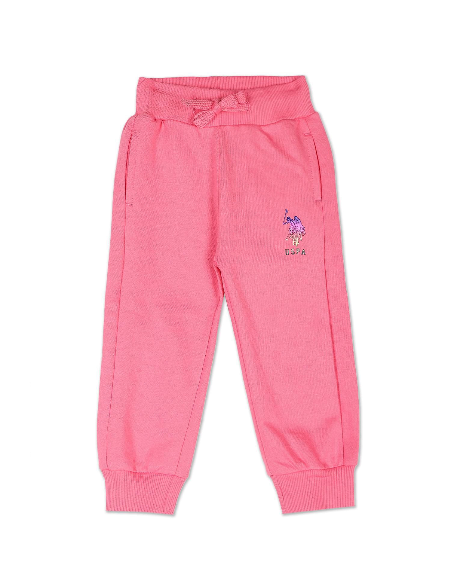U.S. Polo Assn. Kids Metallic Logo Solid Coordinate Track Pants