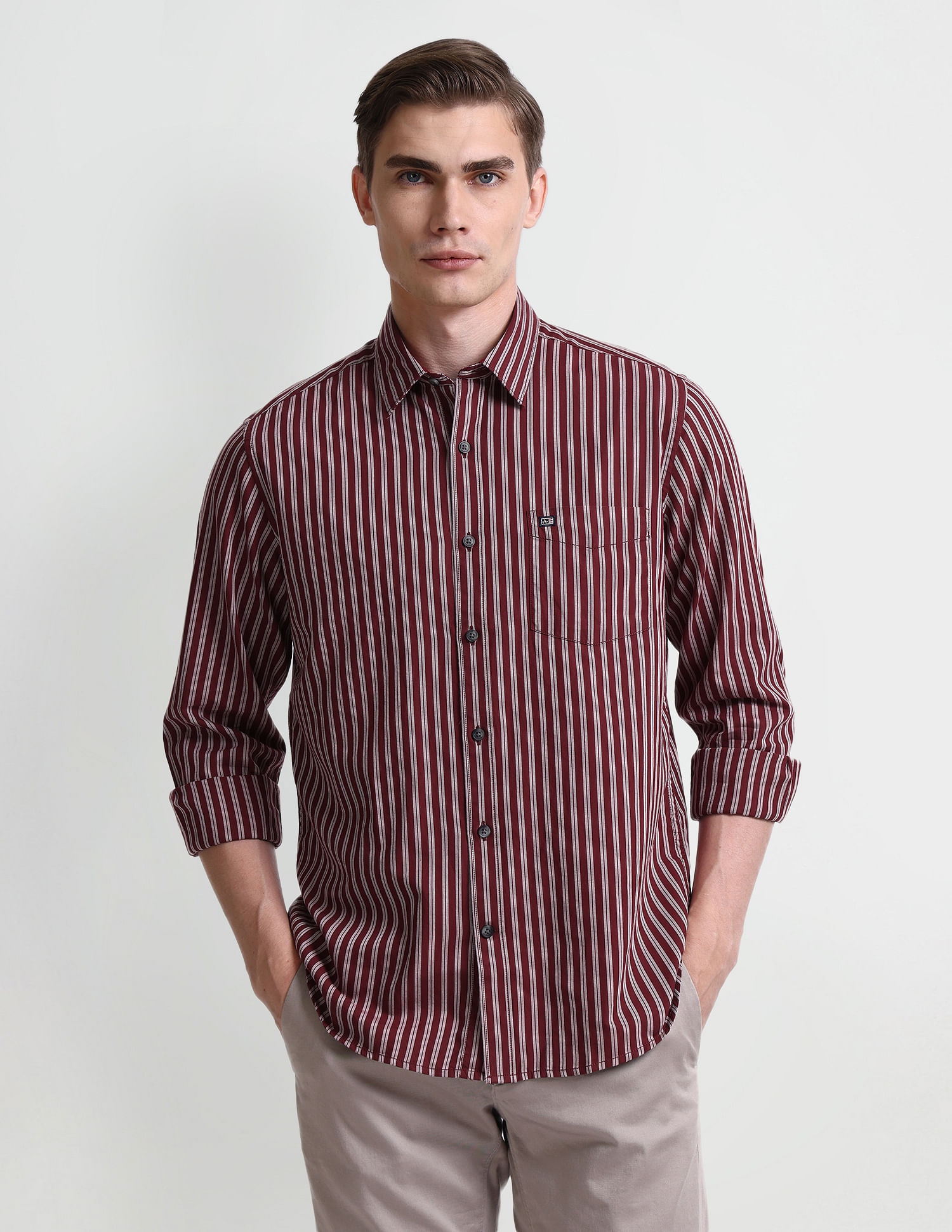 Arrow Sport Manhattan Slim Fit Cotton Shirt