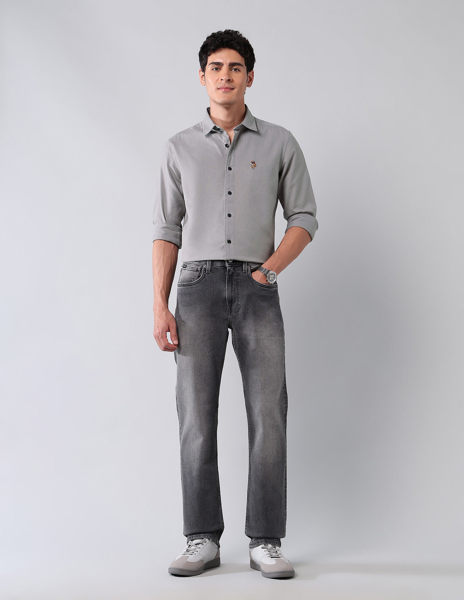 U.S. Polo Assn. Denim Co. Pure Cotton Regular Fit Twill Shirt