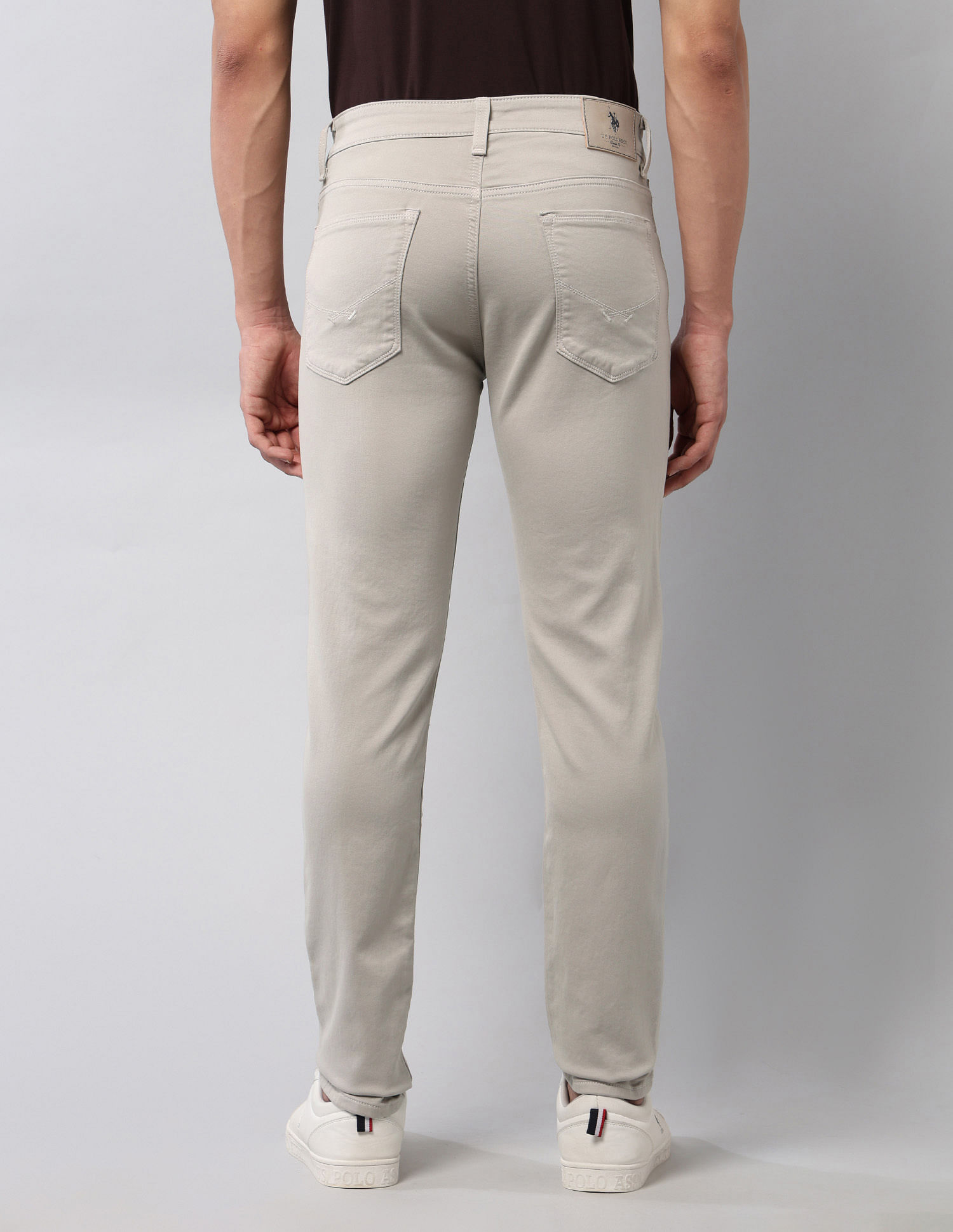 U.S. Polo Assn. Denim Co. Brandon Slim Tapered Fit White Jeans