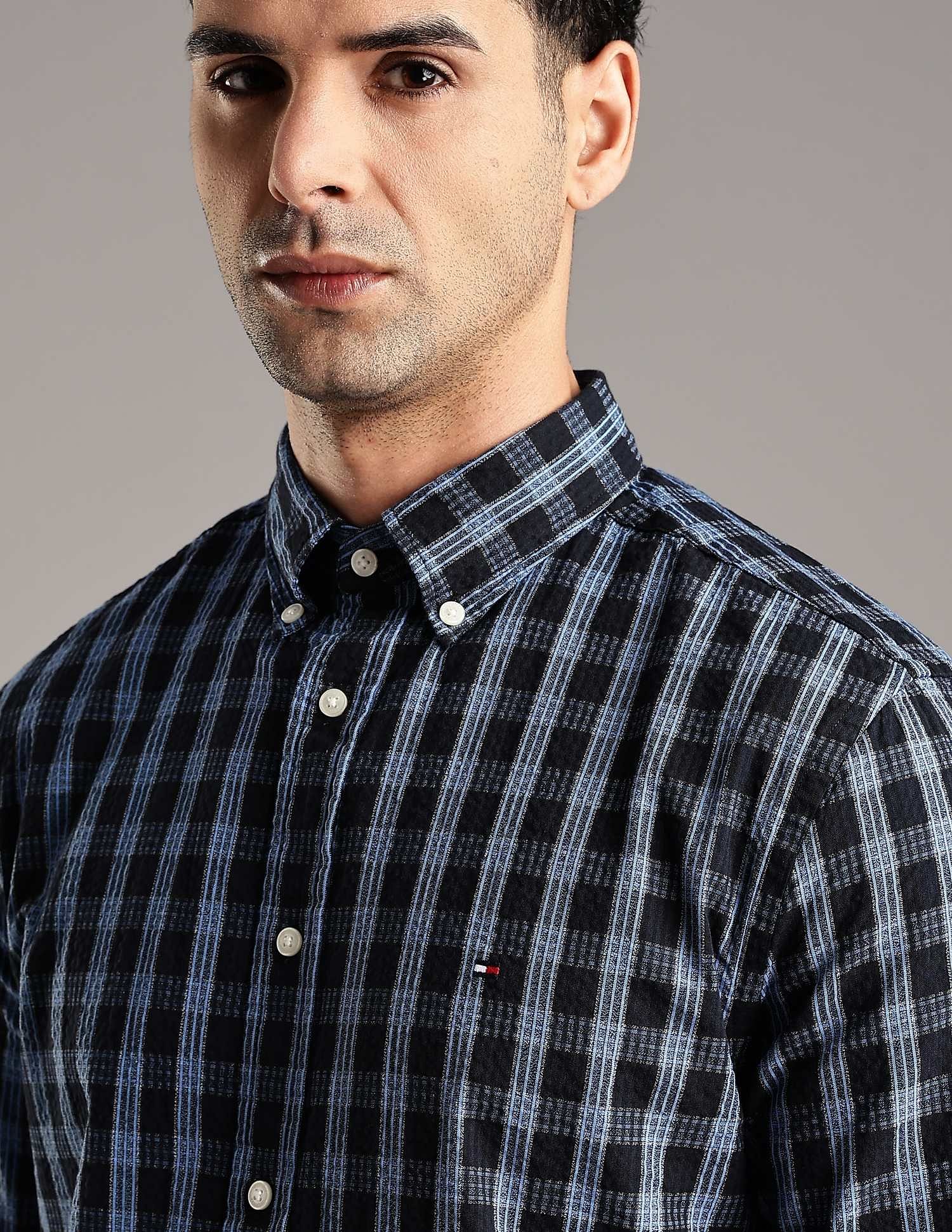Tommy Hilfiger Checks Regular-Fit Cotton Shirt