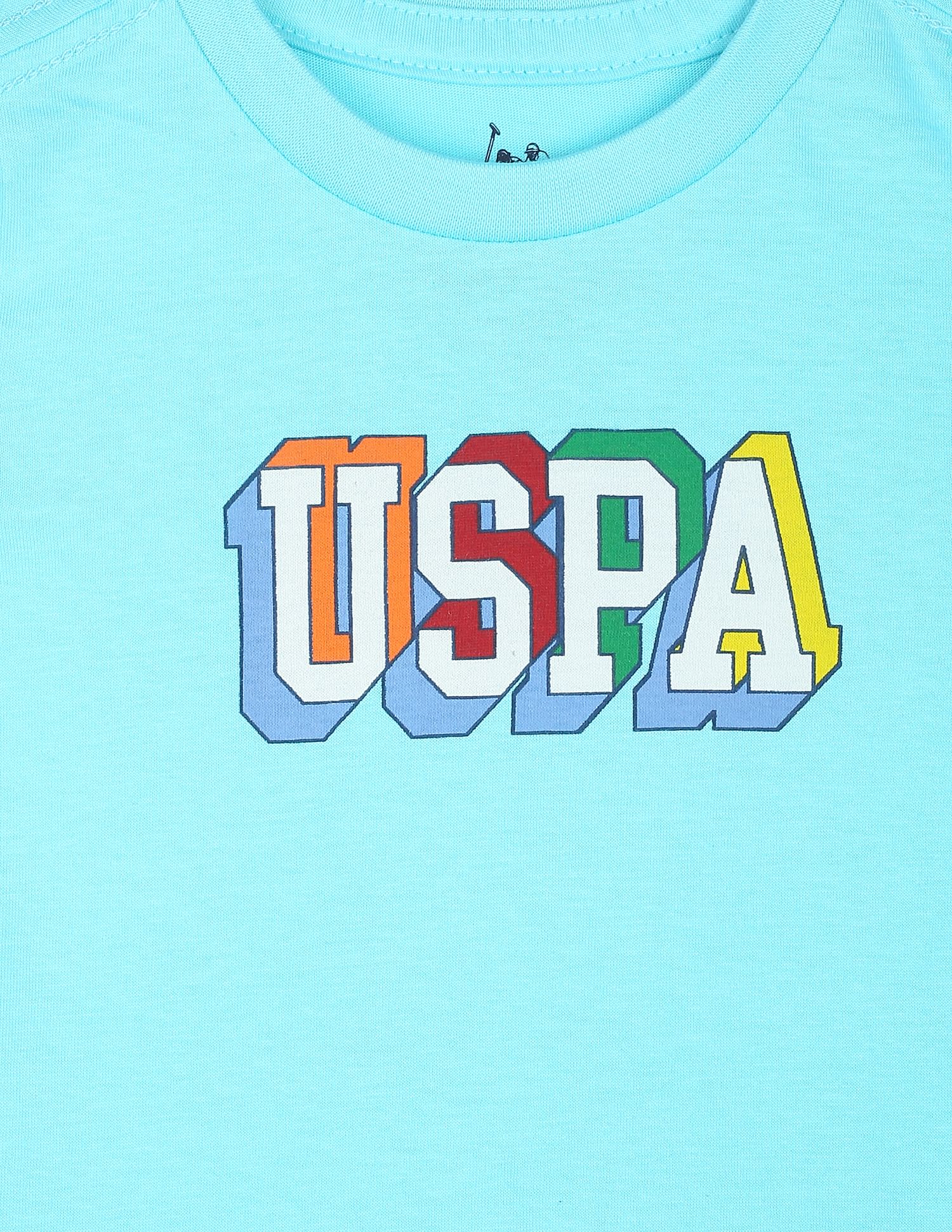 U.S. Polo Assn. Kids Boys Light Blue Cotton Knit Set