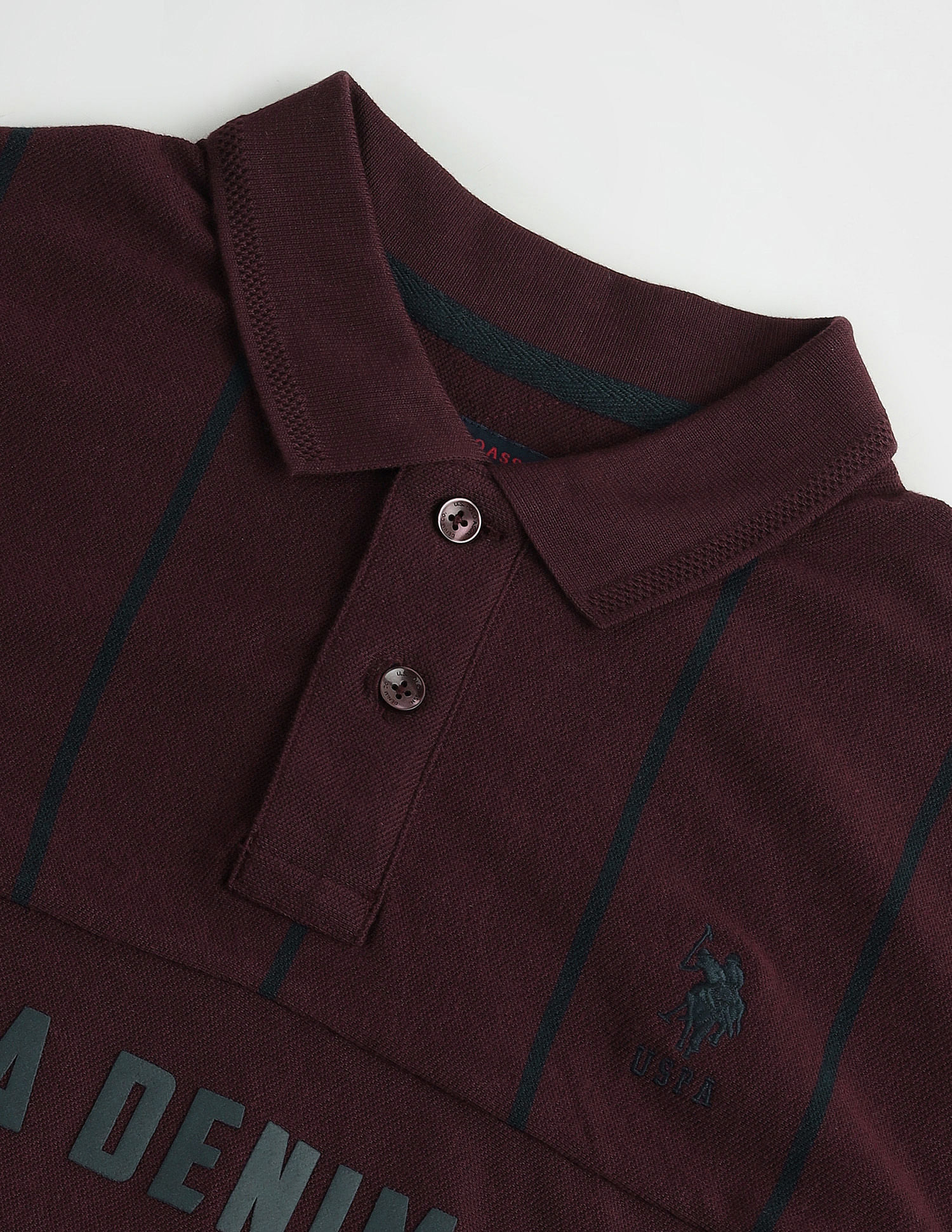 U.S. Polo Assn. Denim Co. Vertical Striped Yarn Dyed Polo Shirt