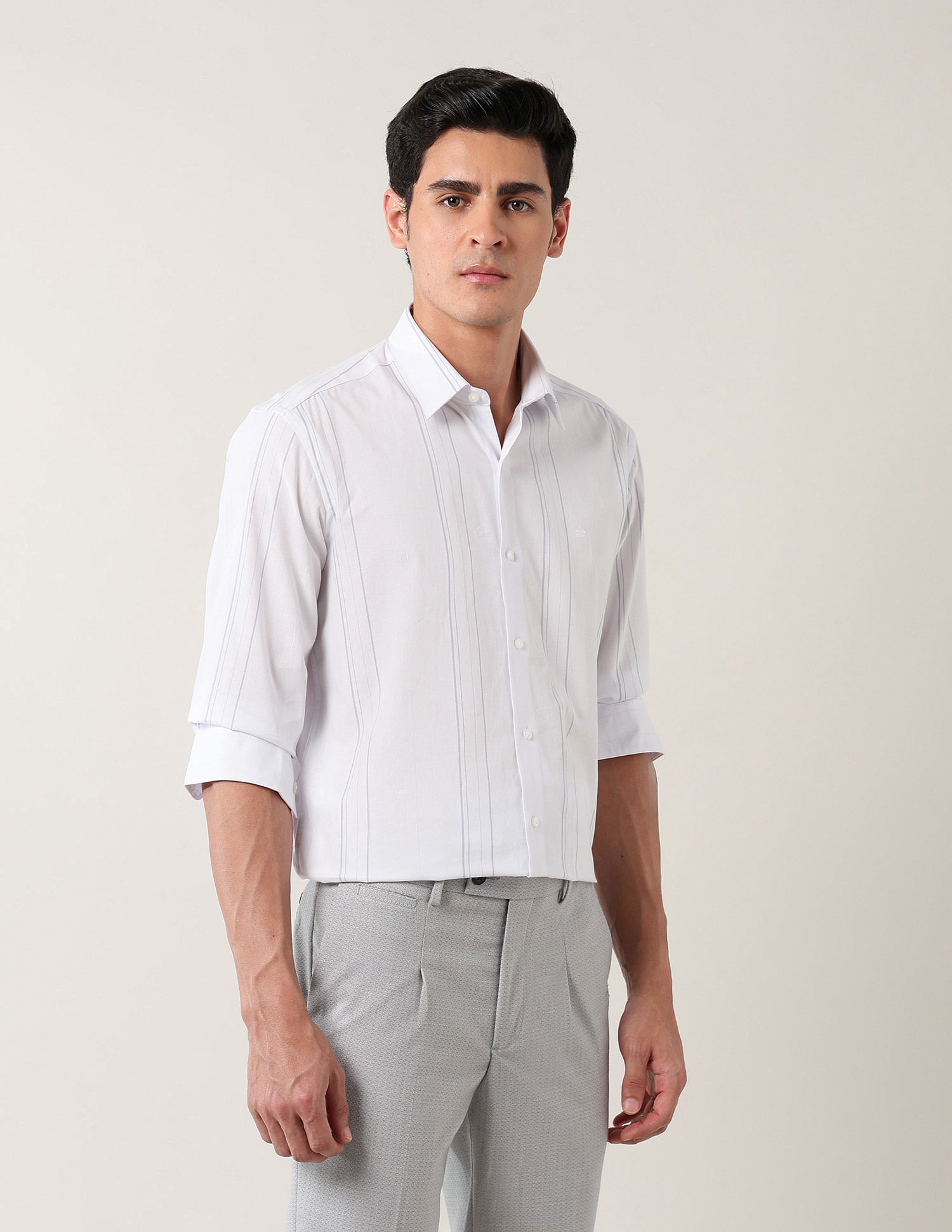 Arrow Newyork Manhattan Slim Fit Pure Cotton Shirt