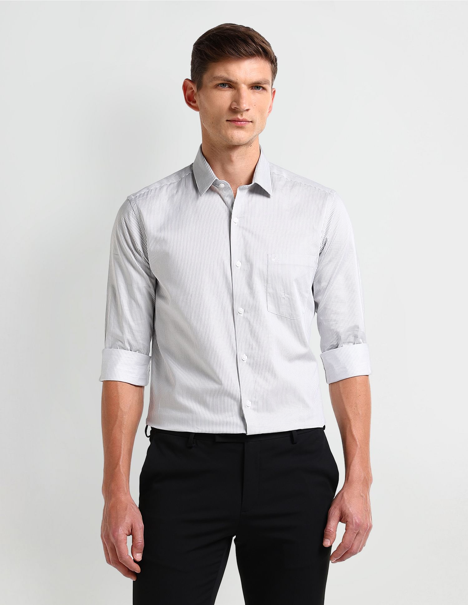 Arrow Vertical Striped Twill Shirt