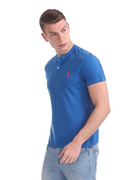 U.S. Polo Assn. Heathered Henley T-Shirt