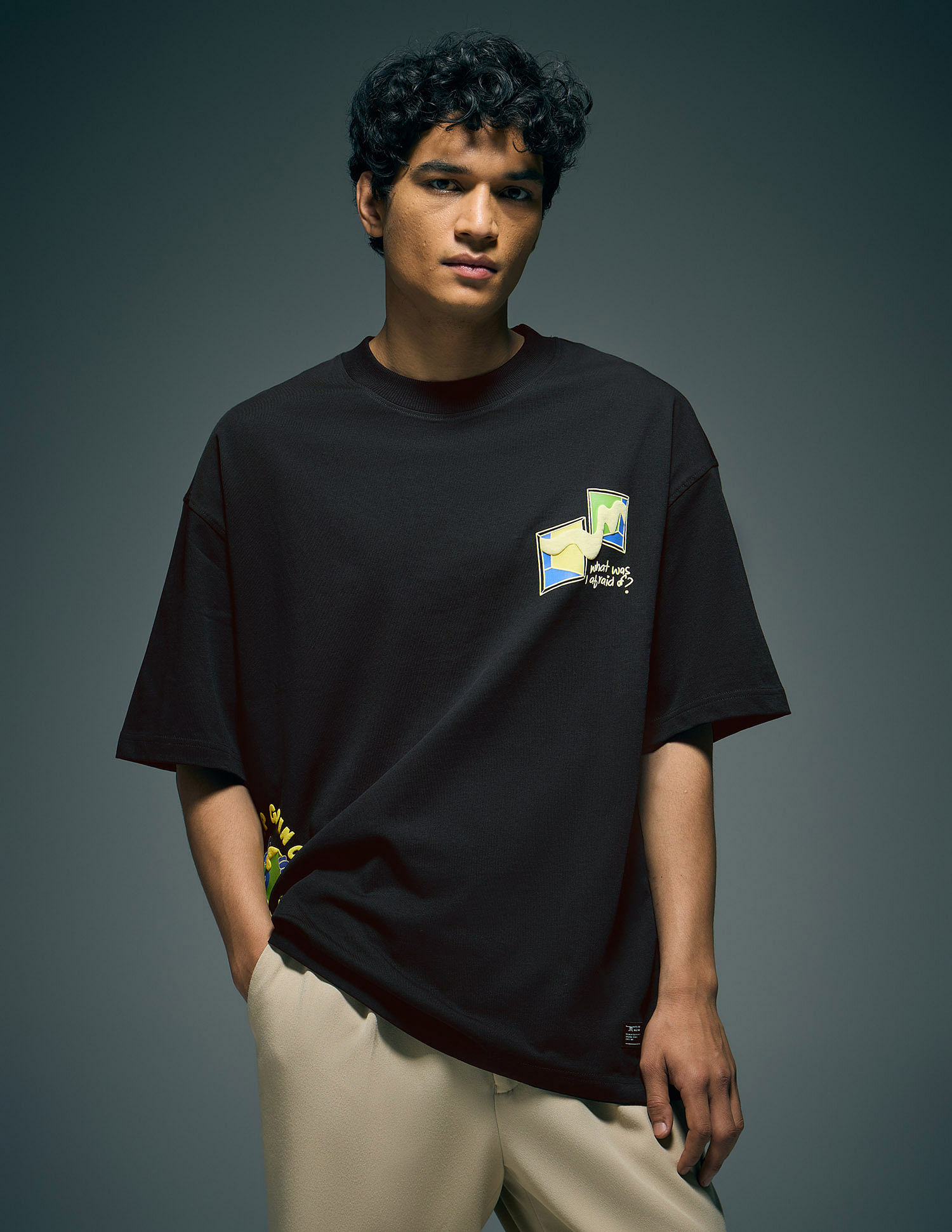 Flying Machine Graphic Printed Oversized Fit T-Shirt