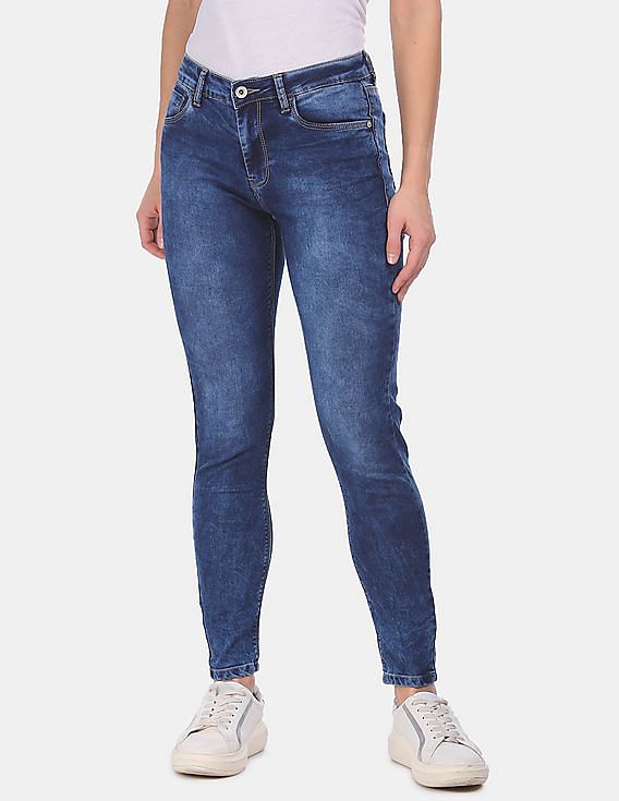 Flying Machine Women Mid Rise Veronica Skinny Fit Jeans