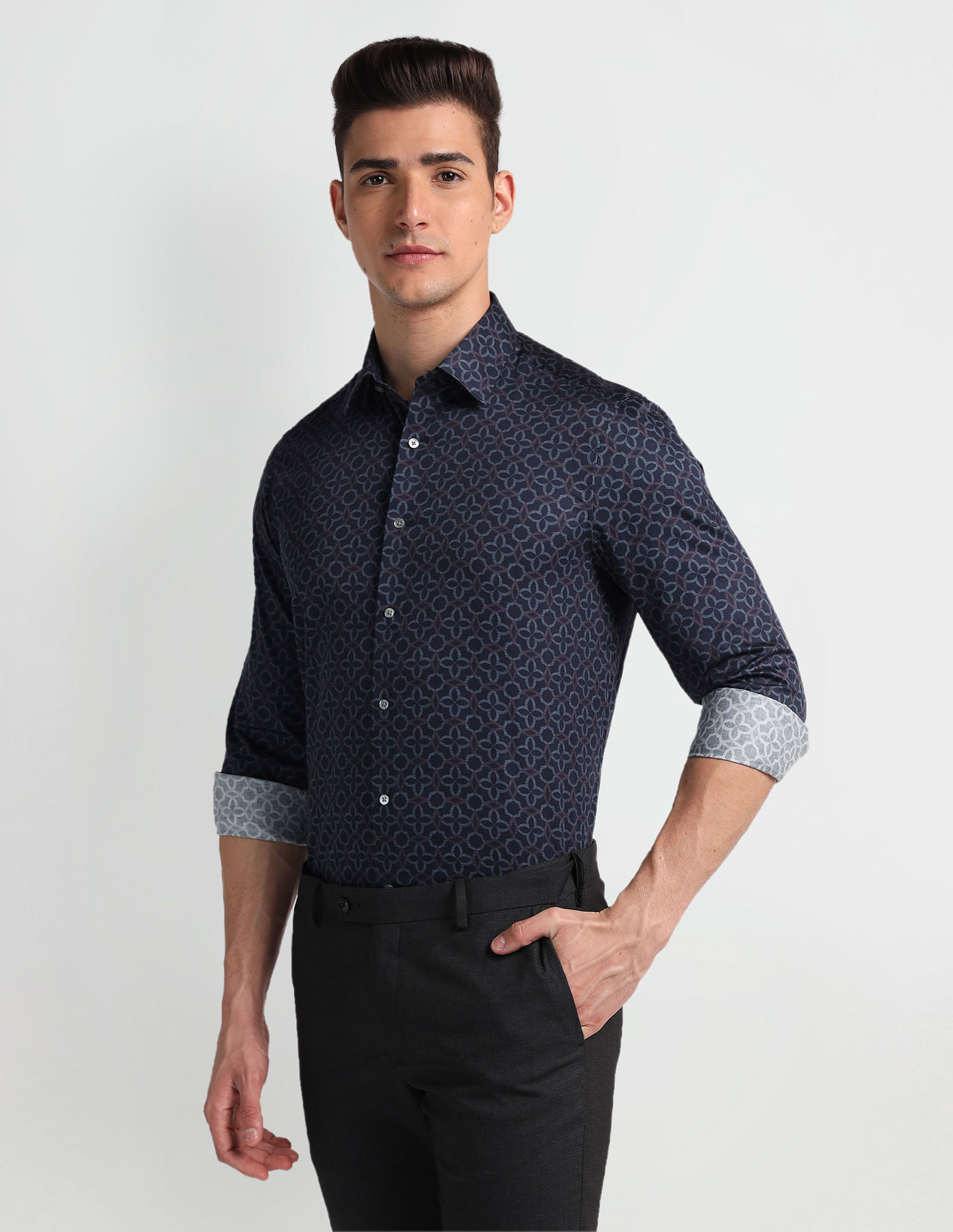 Arrow Geometric Print Twill 1851 Shirt
