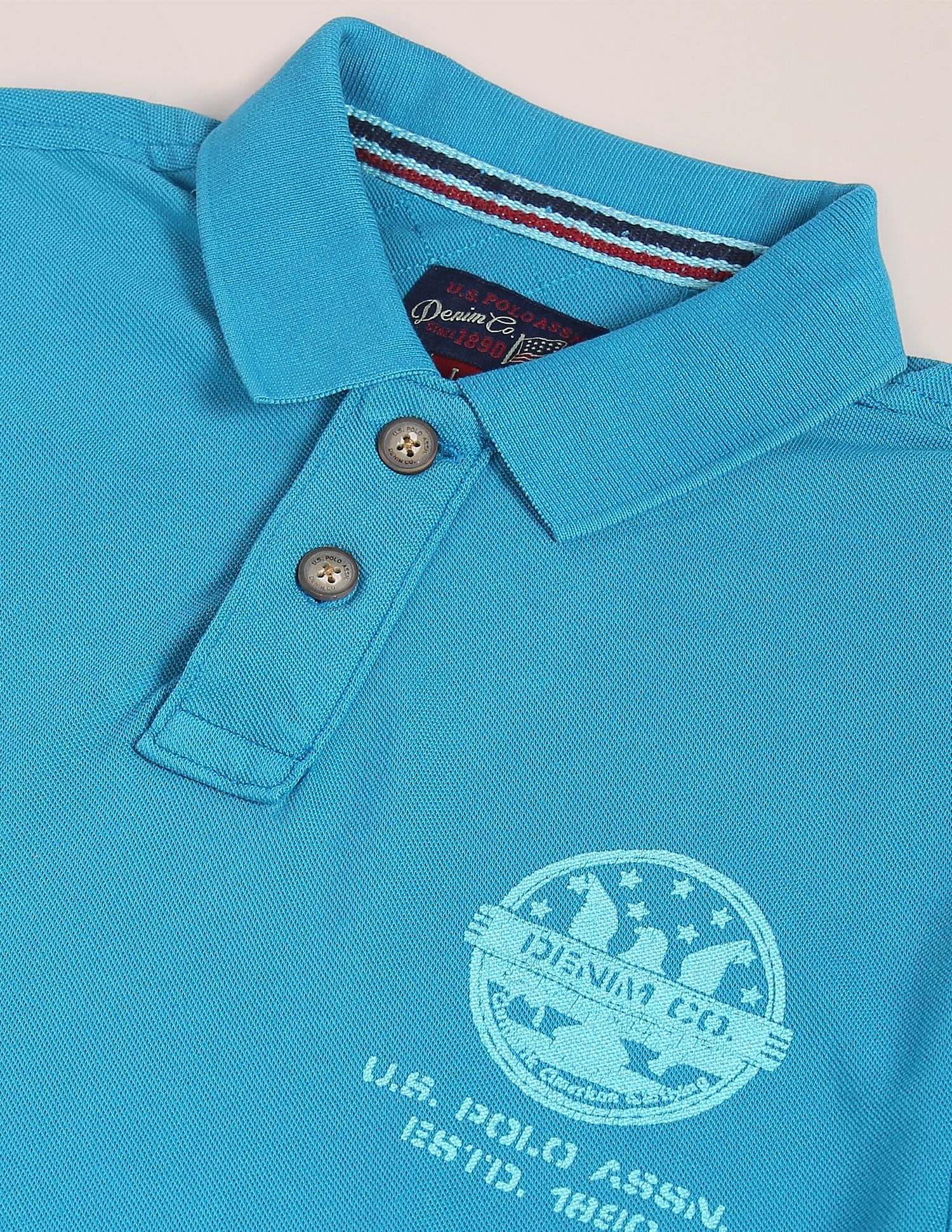 U.S. Polo Assn. Denim Co. Placement Print Pique Polo Shirt