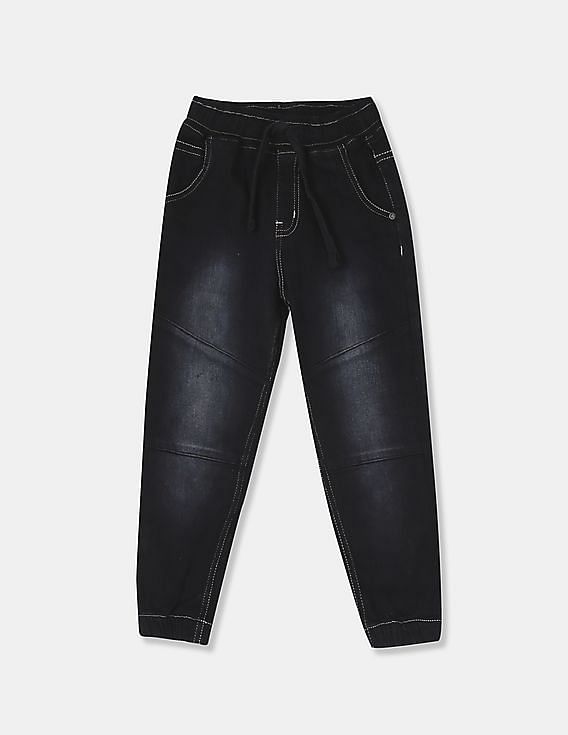 boys black jogger jeans