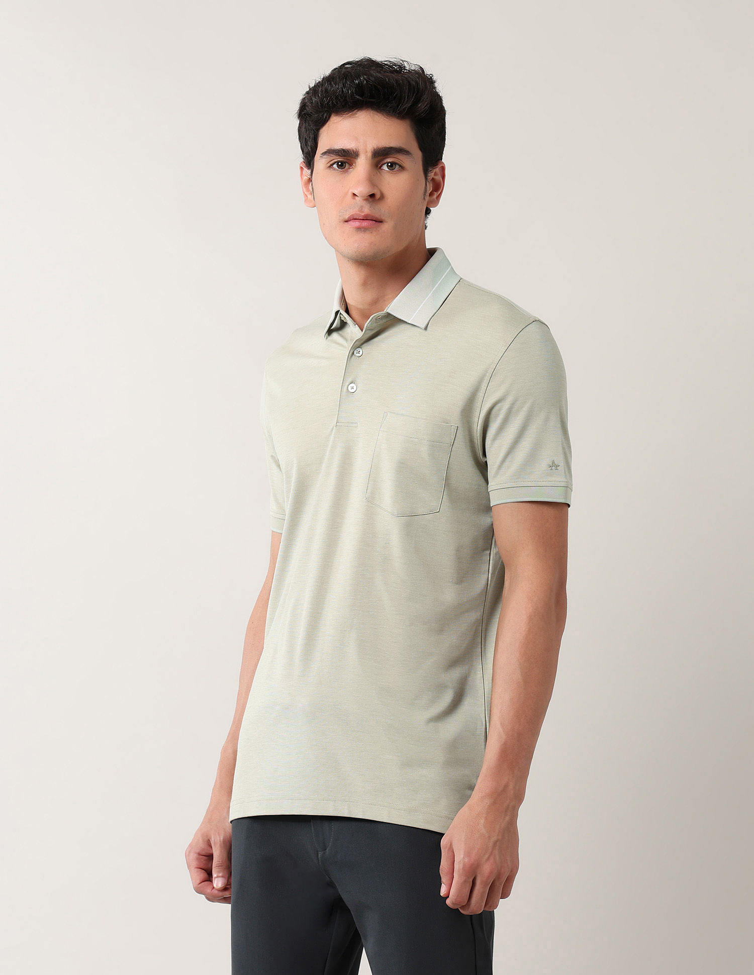 Arrow Solid Pure Cotton Polo Shirt
