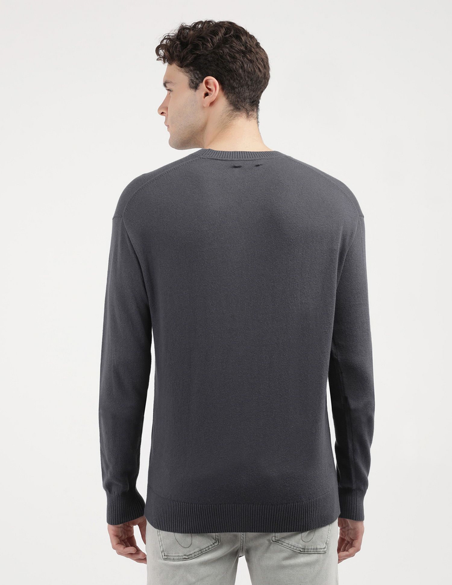 Calvin Klein Jeans Intarsia Mix Stitch Logo Sweater