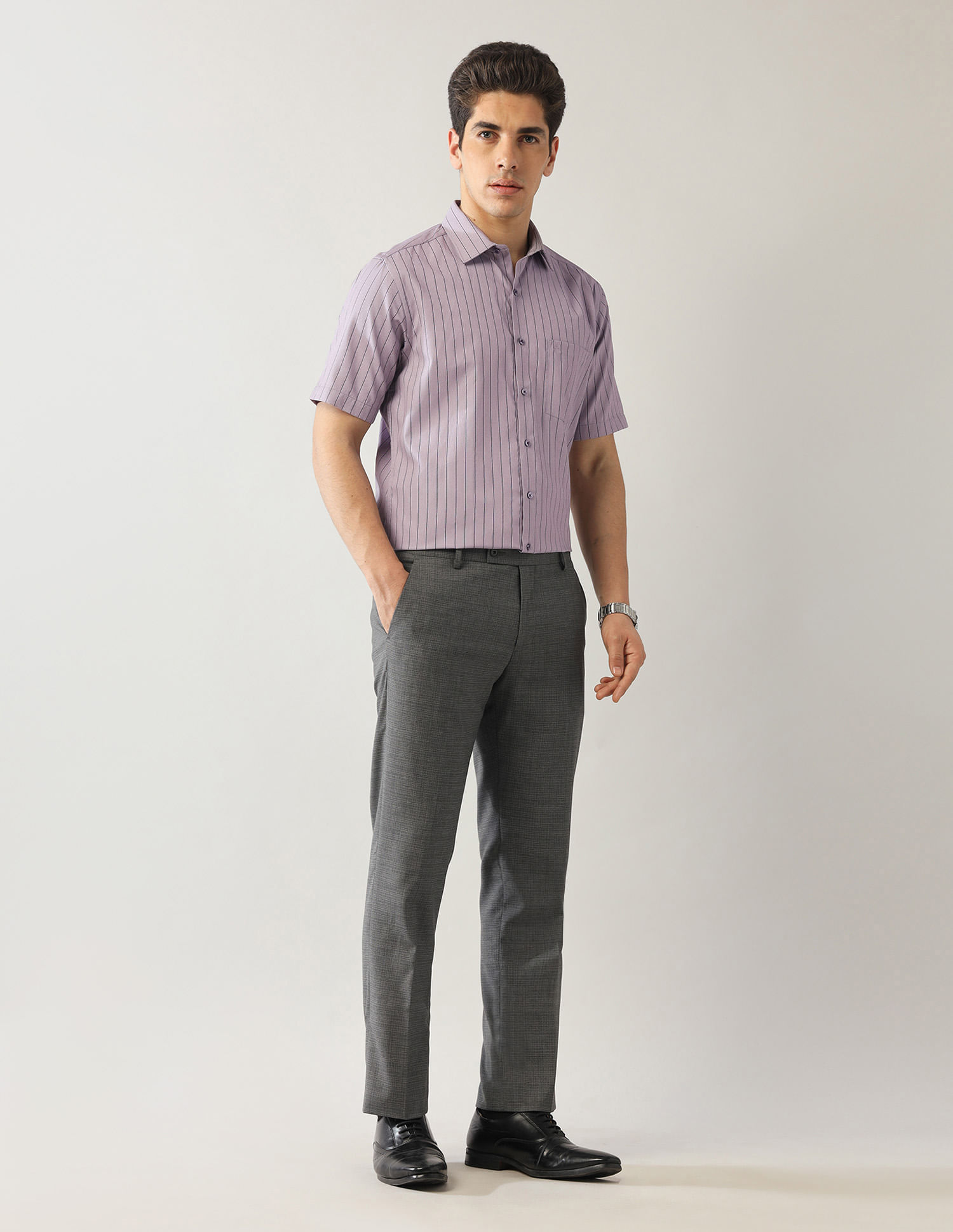 Arrow Vertical Striped Liberty Classic Fit Shirt