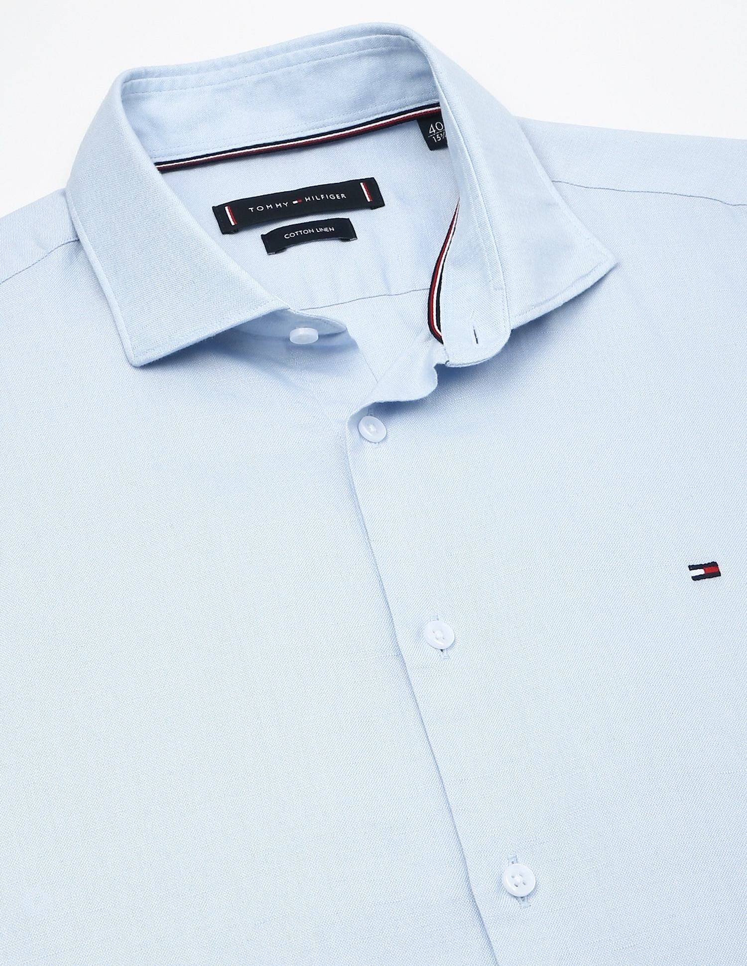 Tommy Hilfiger Solid Slim-Fit Cotton Shirt