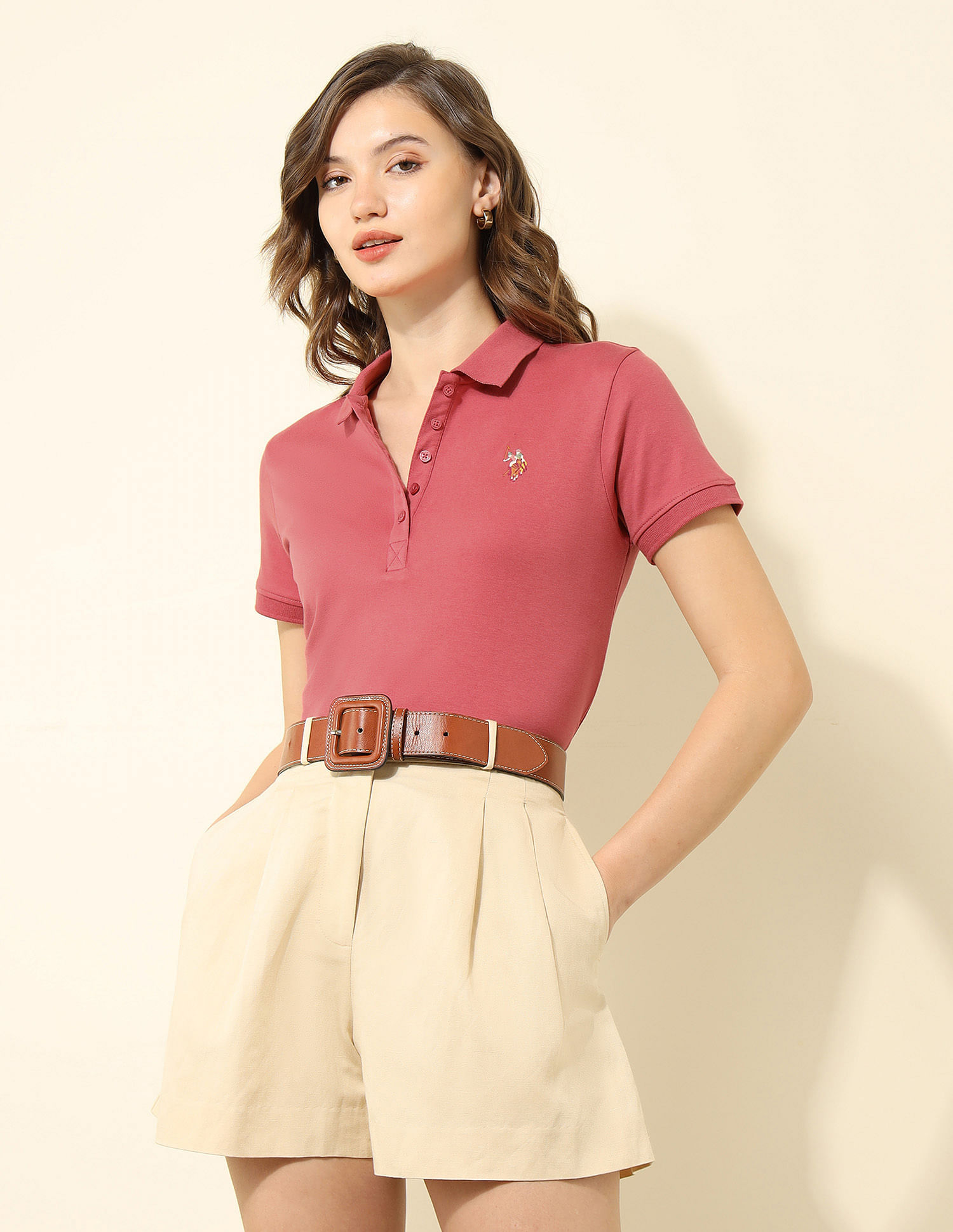 U.S. Polo Assn. Women Regular Fit Polo Shirt