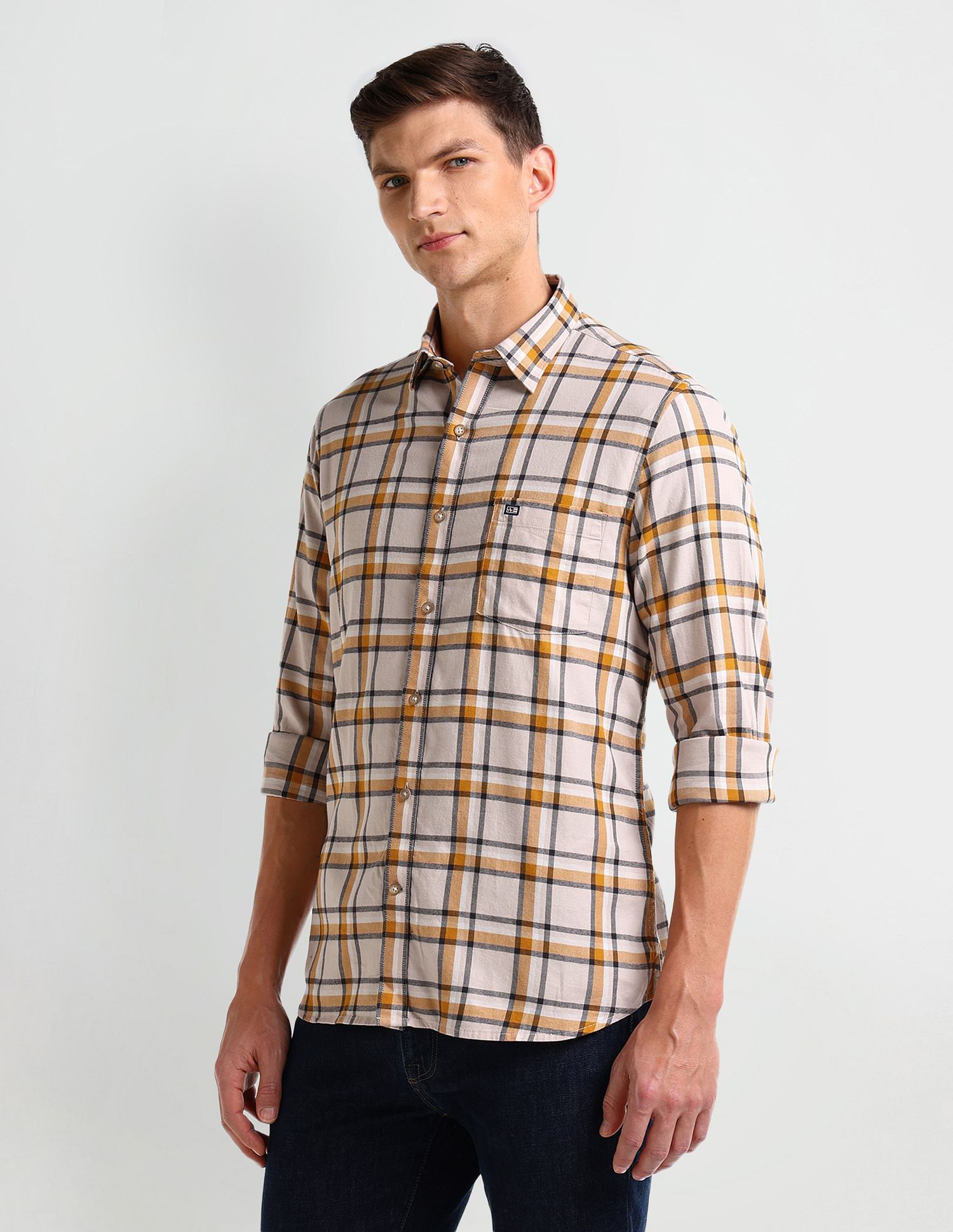 Arrow Sport Tartan Checked Cotton Shirt