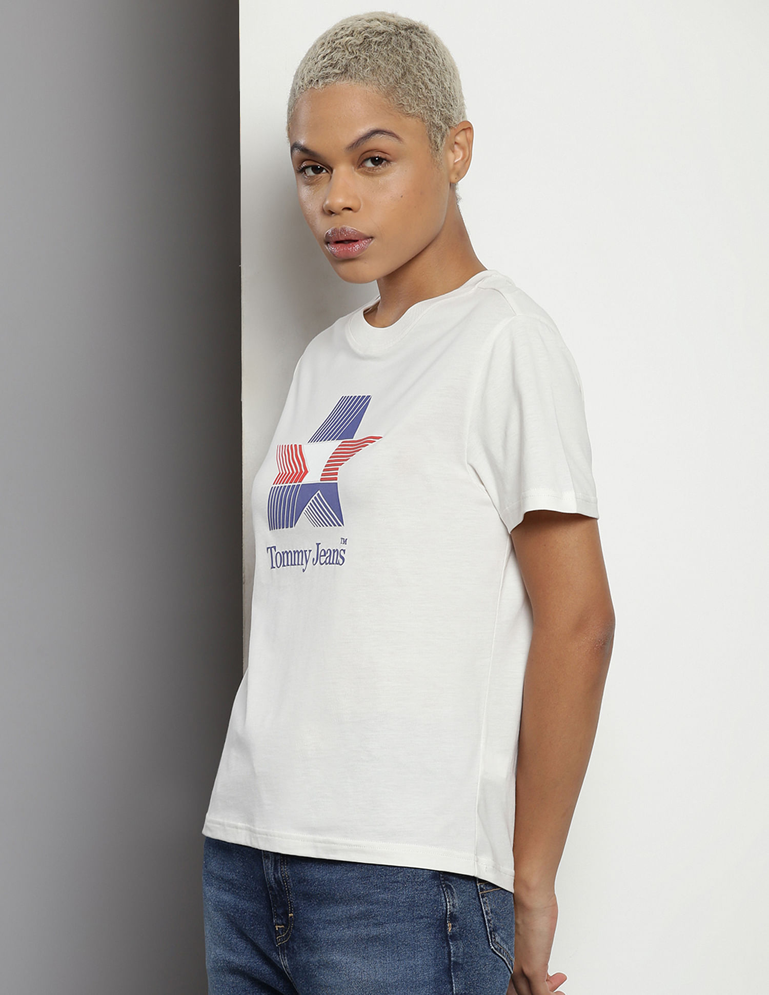 Tommy Hilfiger Retro Sport Print Cotton T-Shirt