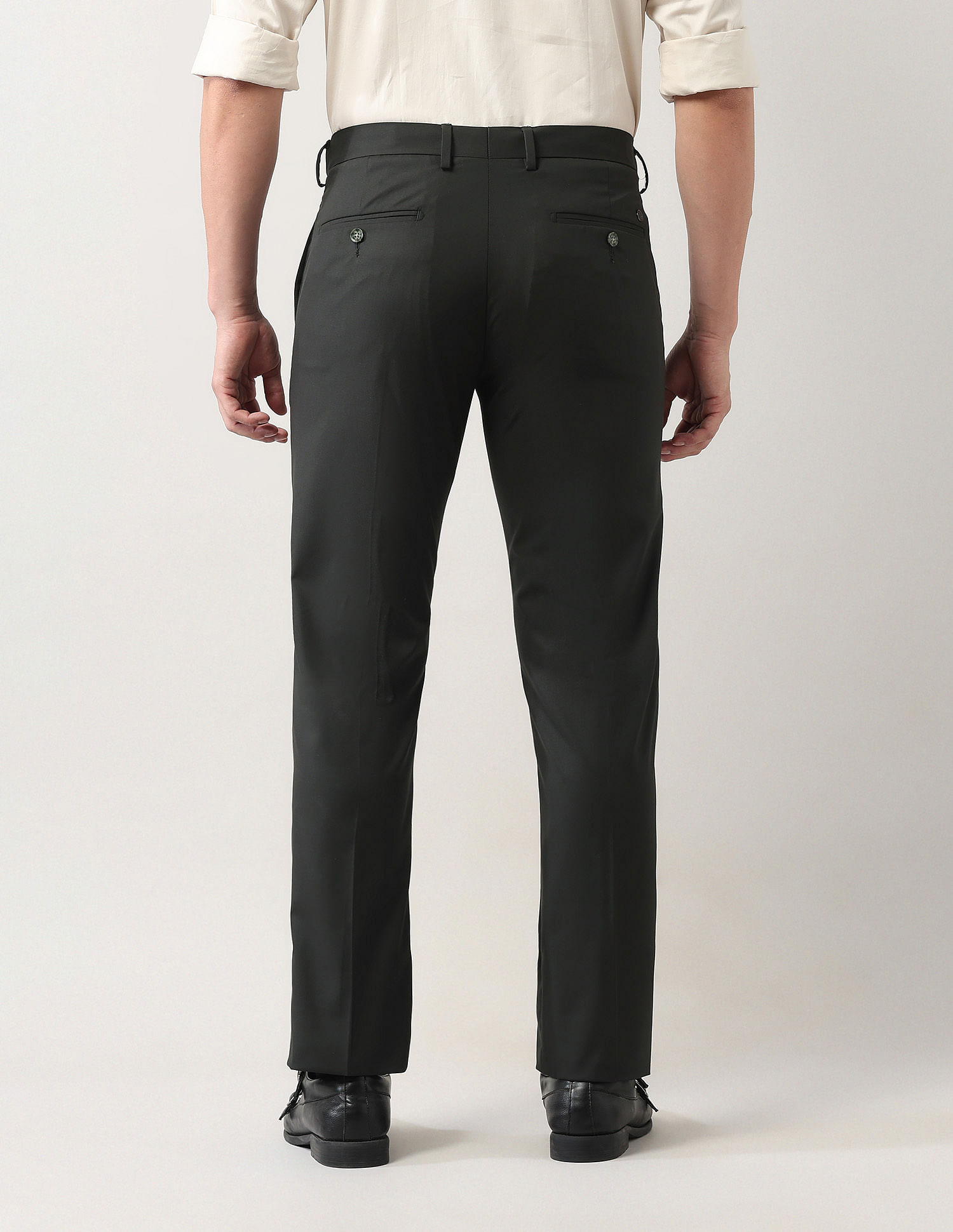 Arrow Mid Rise Regular Fit Autoflex Trousers