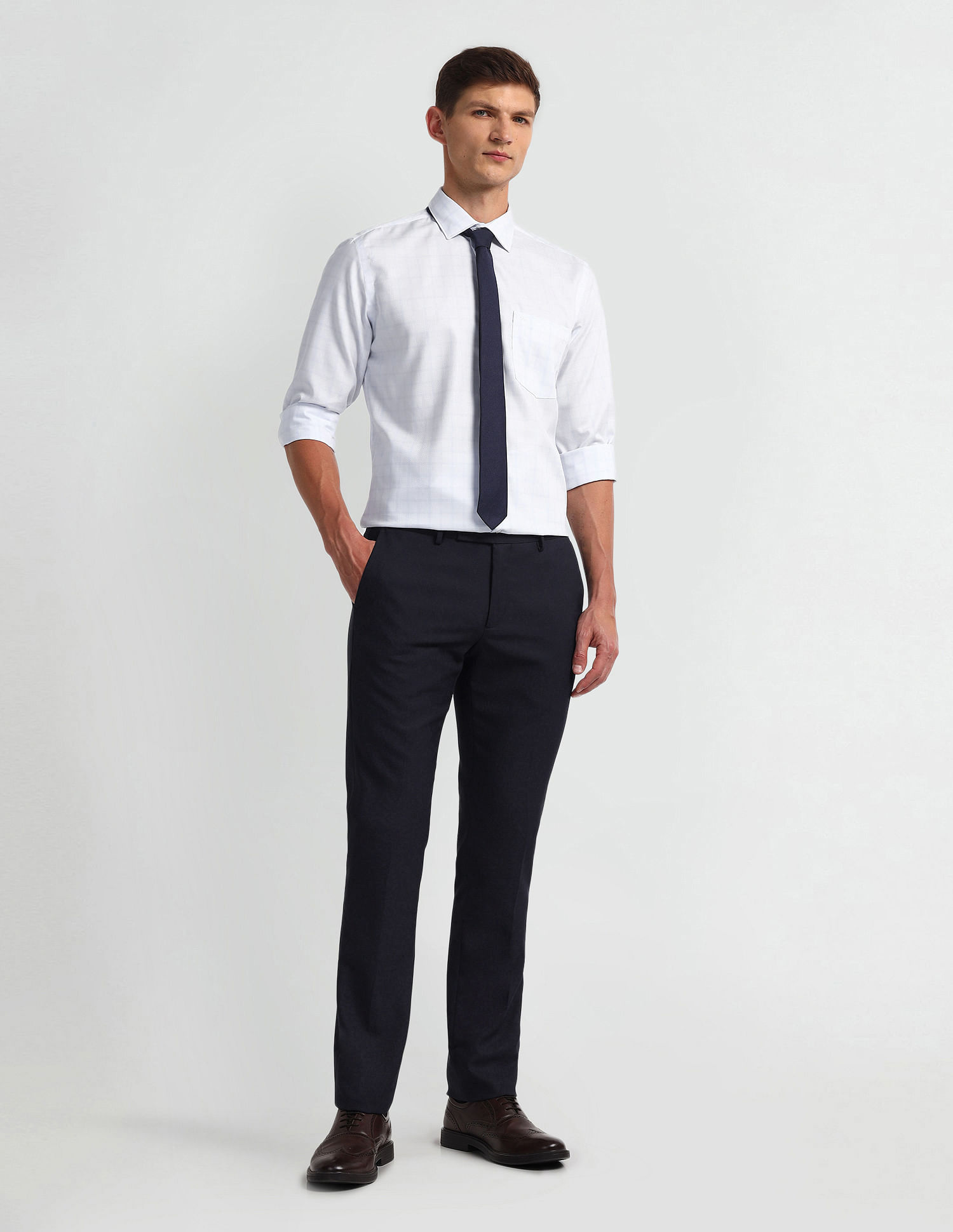 Arrow Liberty Classic Regular Self-design Shirt