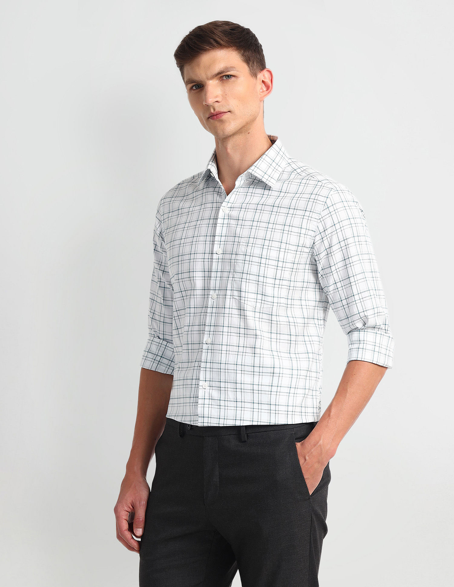 Arrow Manhattan Slim Fit Dobby Shirt