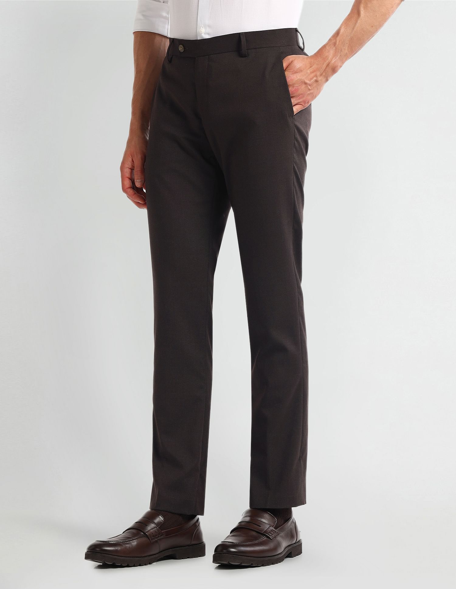 Arrow Mid Rise Tapered Fit Trousers