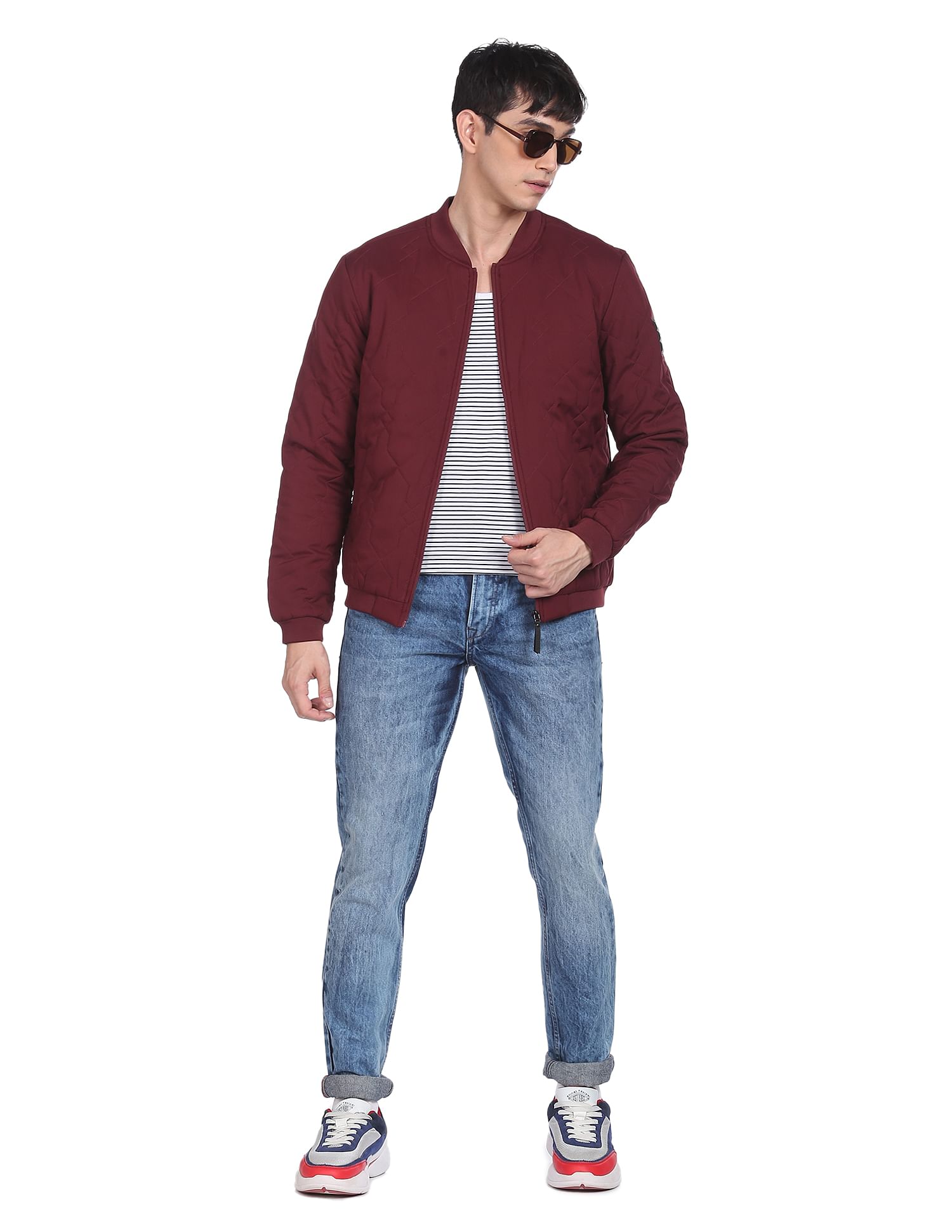 Flying machine outlet maroon jacket