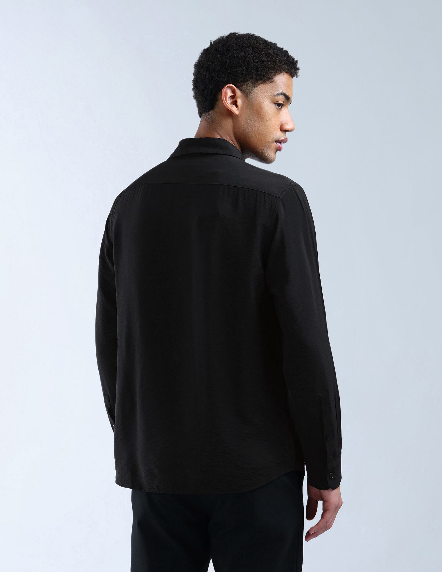 Flying Machine Solid Regular Fit Digitopia Shirt