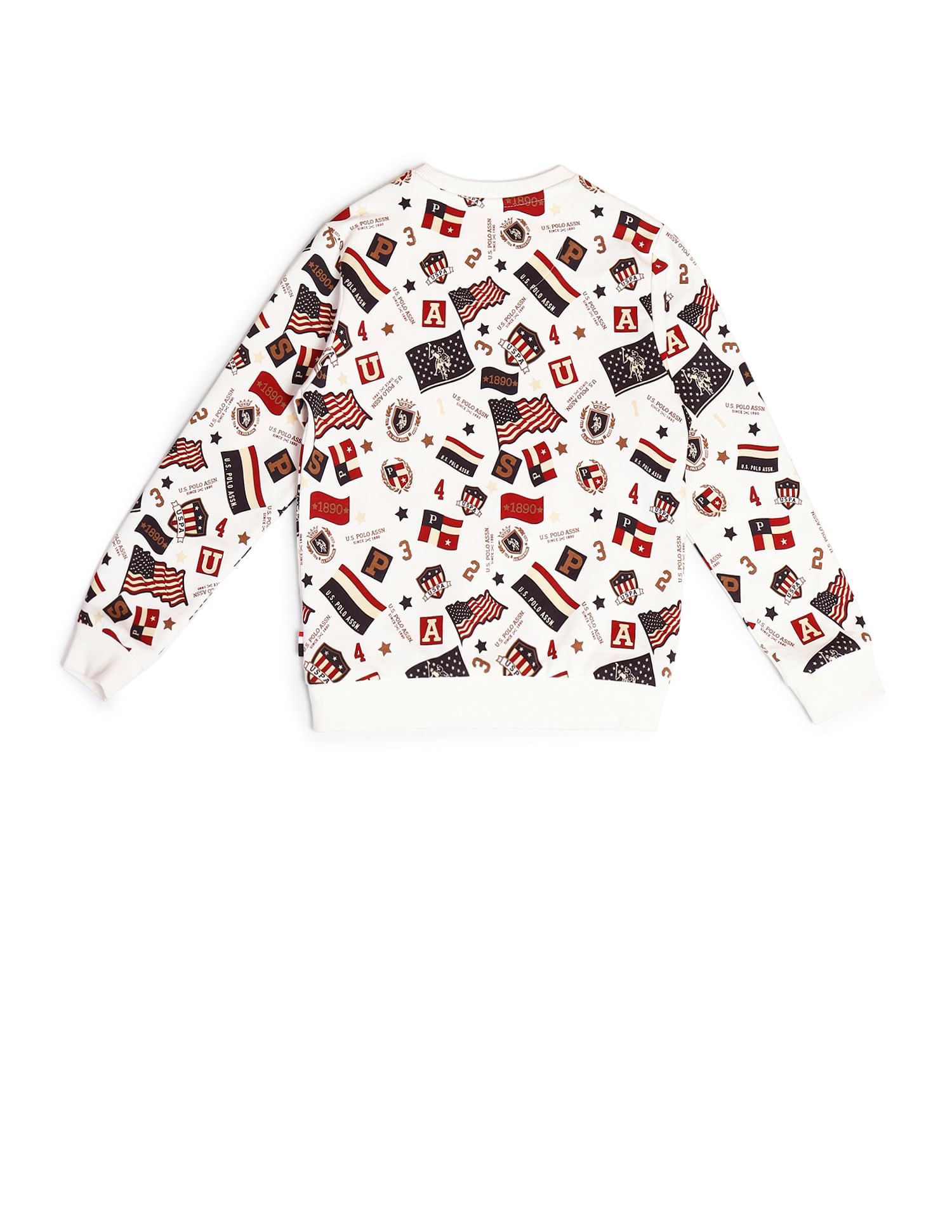 U.S. Polo Assn. Kids Boys Graphic Printed Cotton Sweatshirt