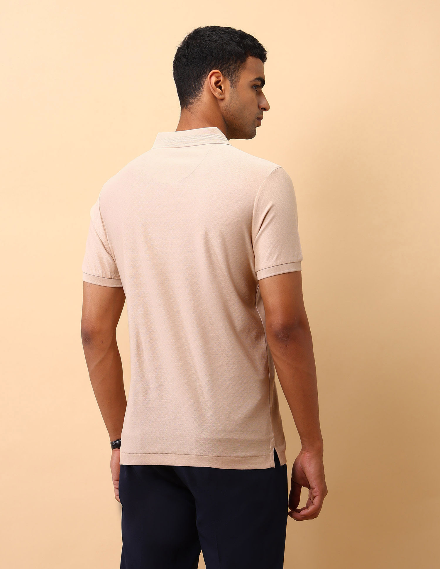U.S. Polo Assn. Textured Pure Cotton Polo Shirt