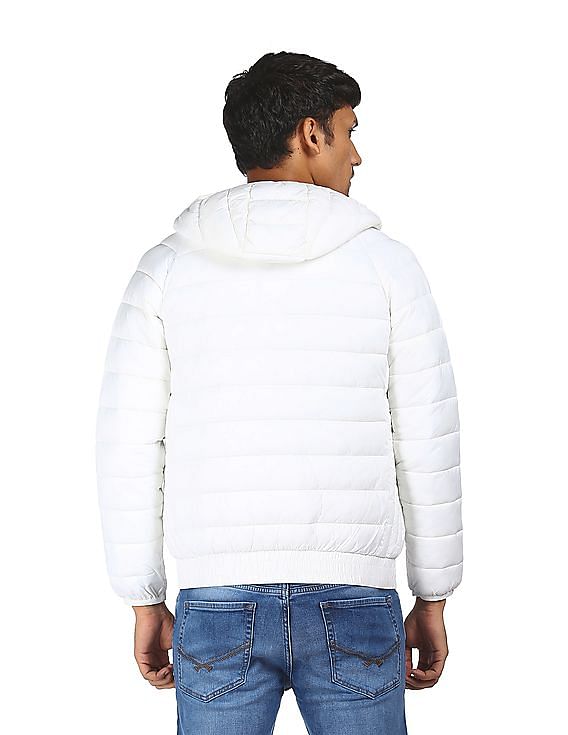 white quilted down jacket