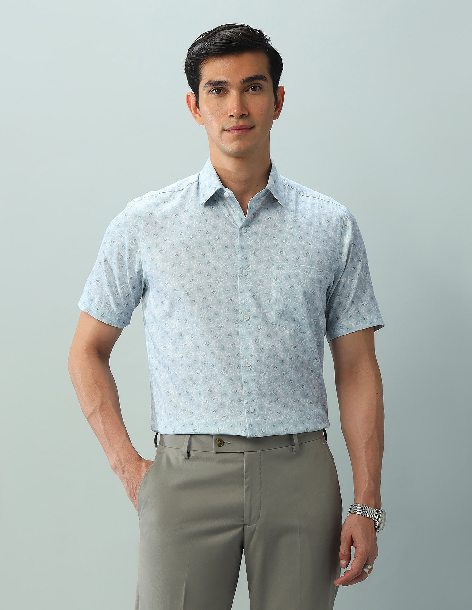 Arrow Regular Fit Twill Printed Shirt