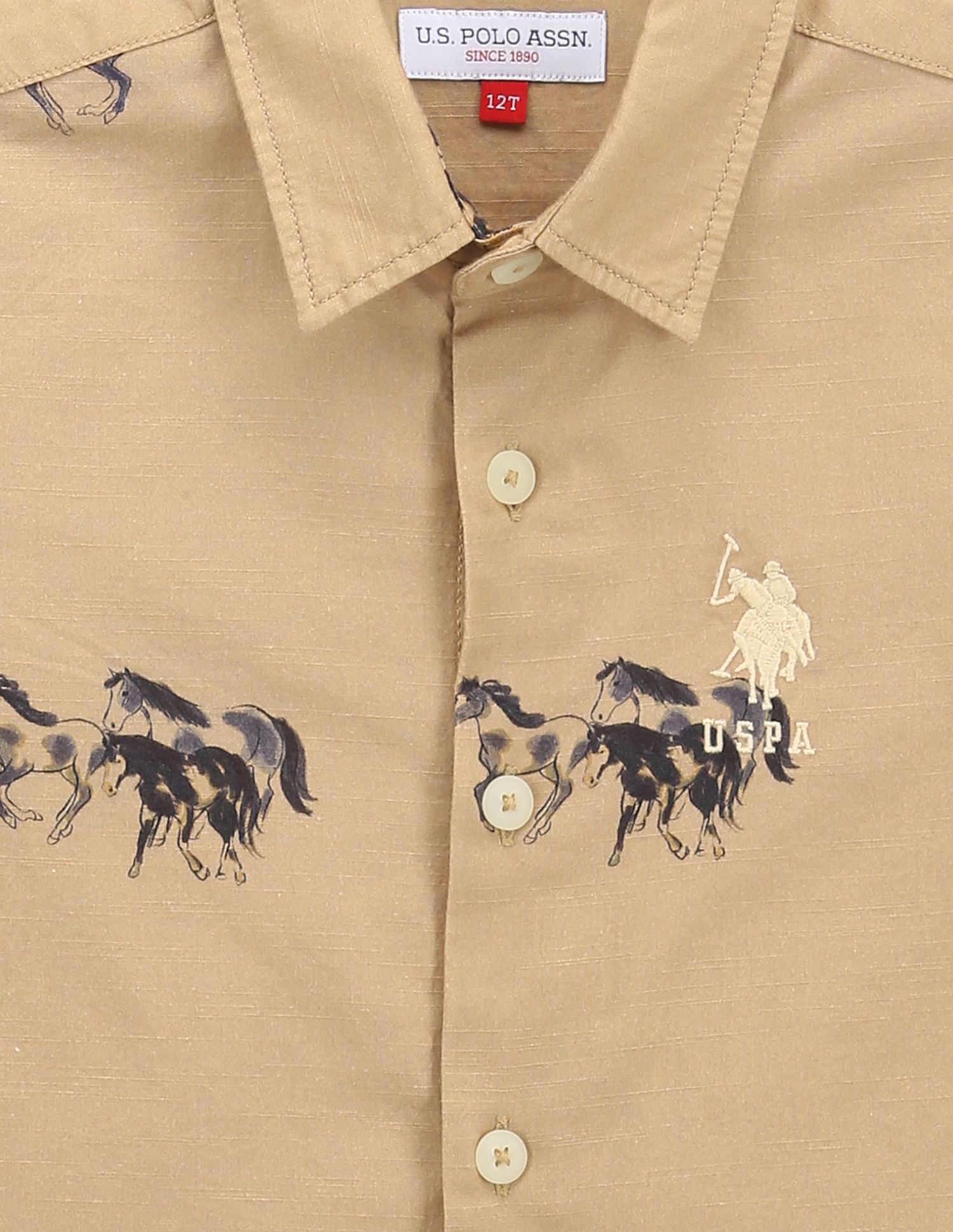U.S. Polo Assn. Kids Boys Graphic Print Shirt