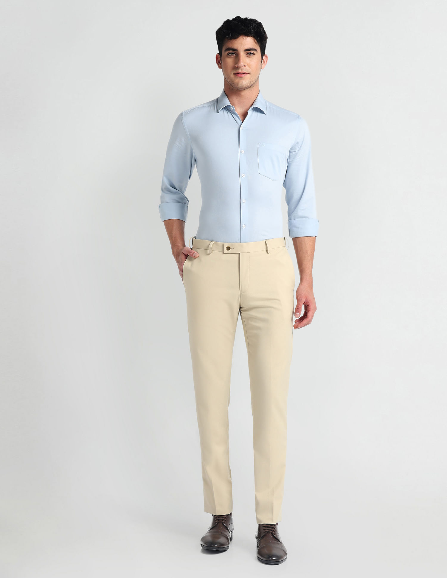 Arrow Tailored Fit Dobby Trousers