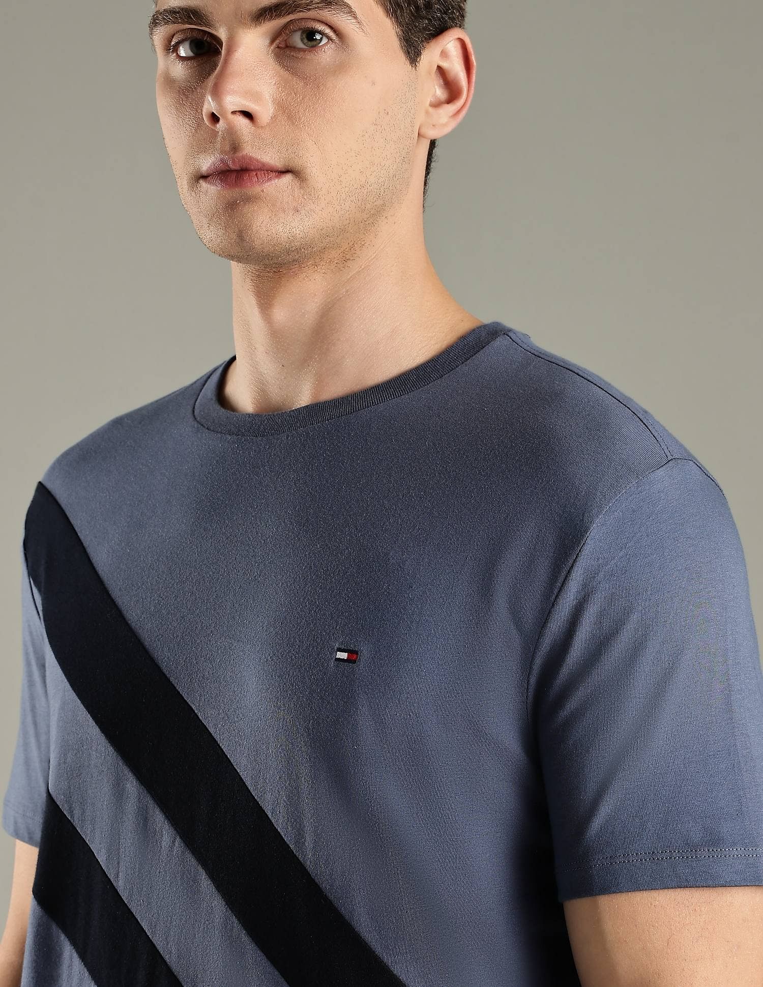 Tommy Hilfiger Striped Regular-Fit Cotton T-Shirt