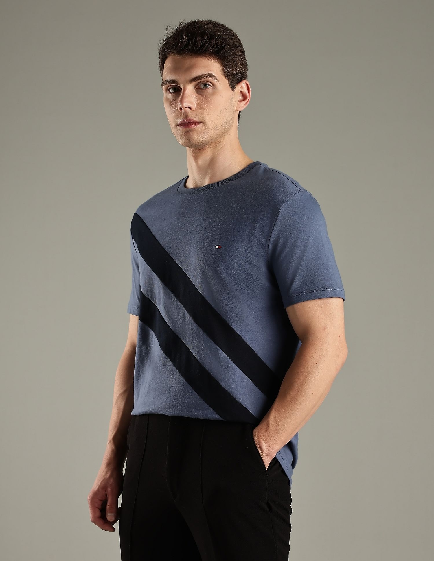 Tommy Hilfiger Striped Regular-Fit Cotton T-Shirt