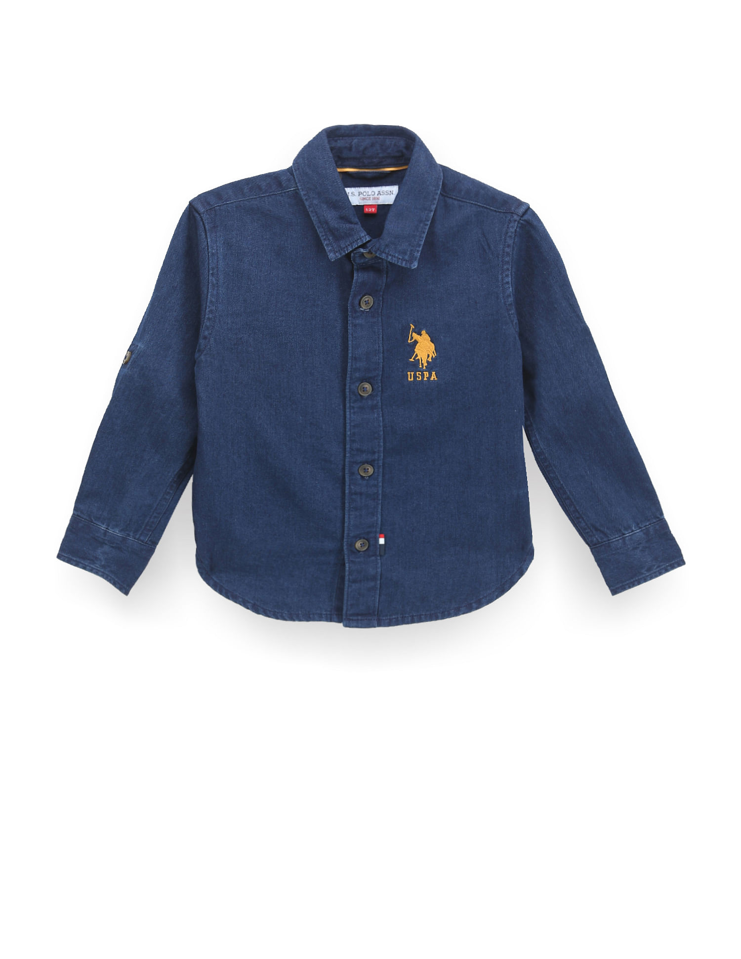 U.S. Polo Assn. Kids Boys Pure Cotton Chambray Shirt